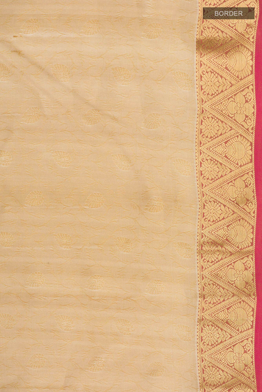 Beige Kanchipuram Silk Saree