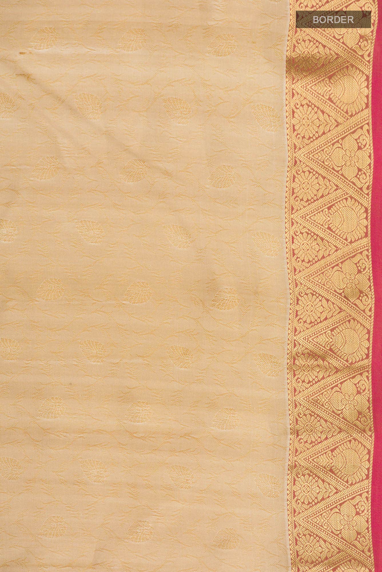 Beige Kanchipuram Silk Saree