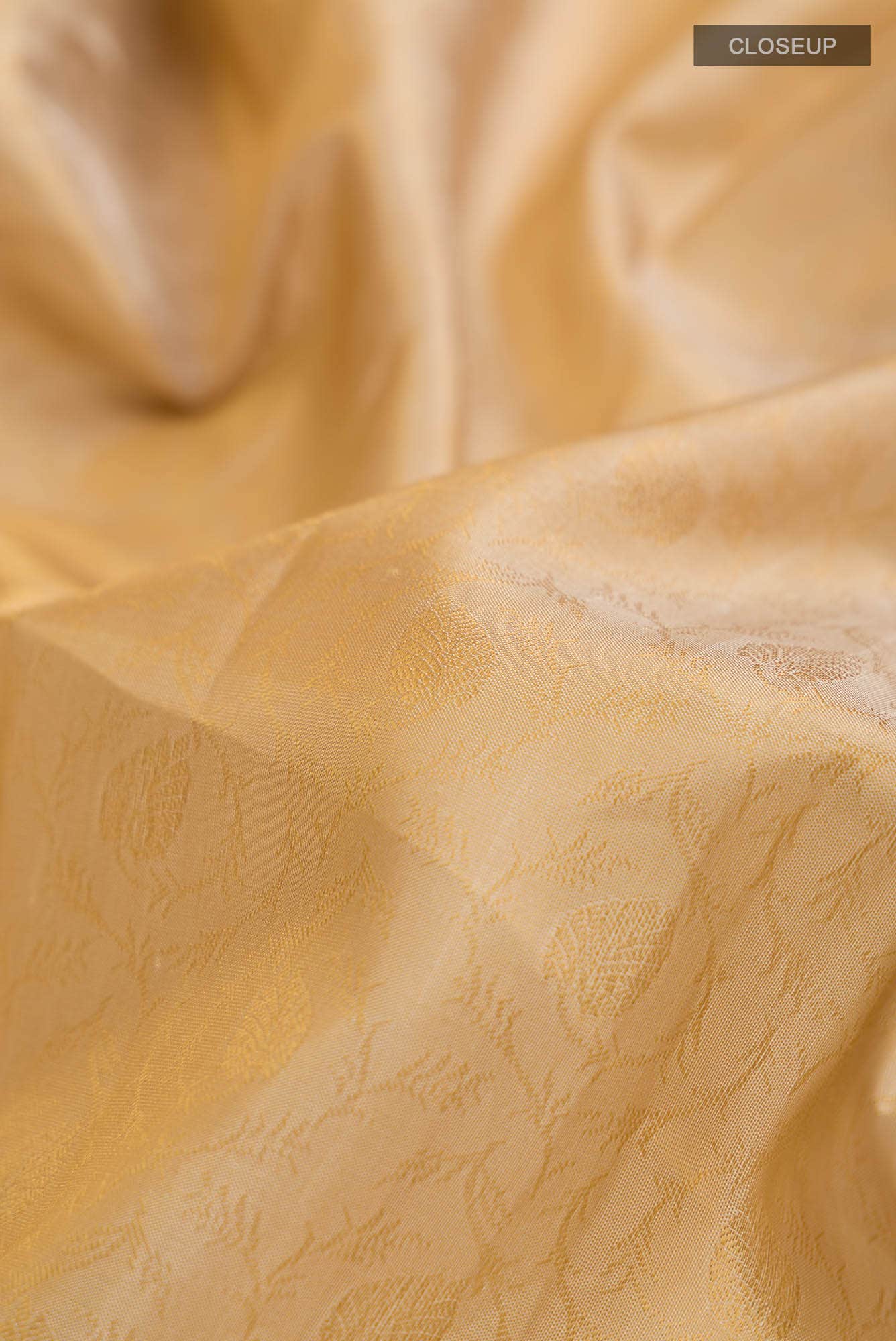 Beige Kanchipuram Silk Saree