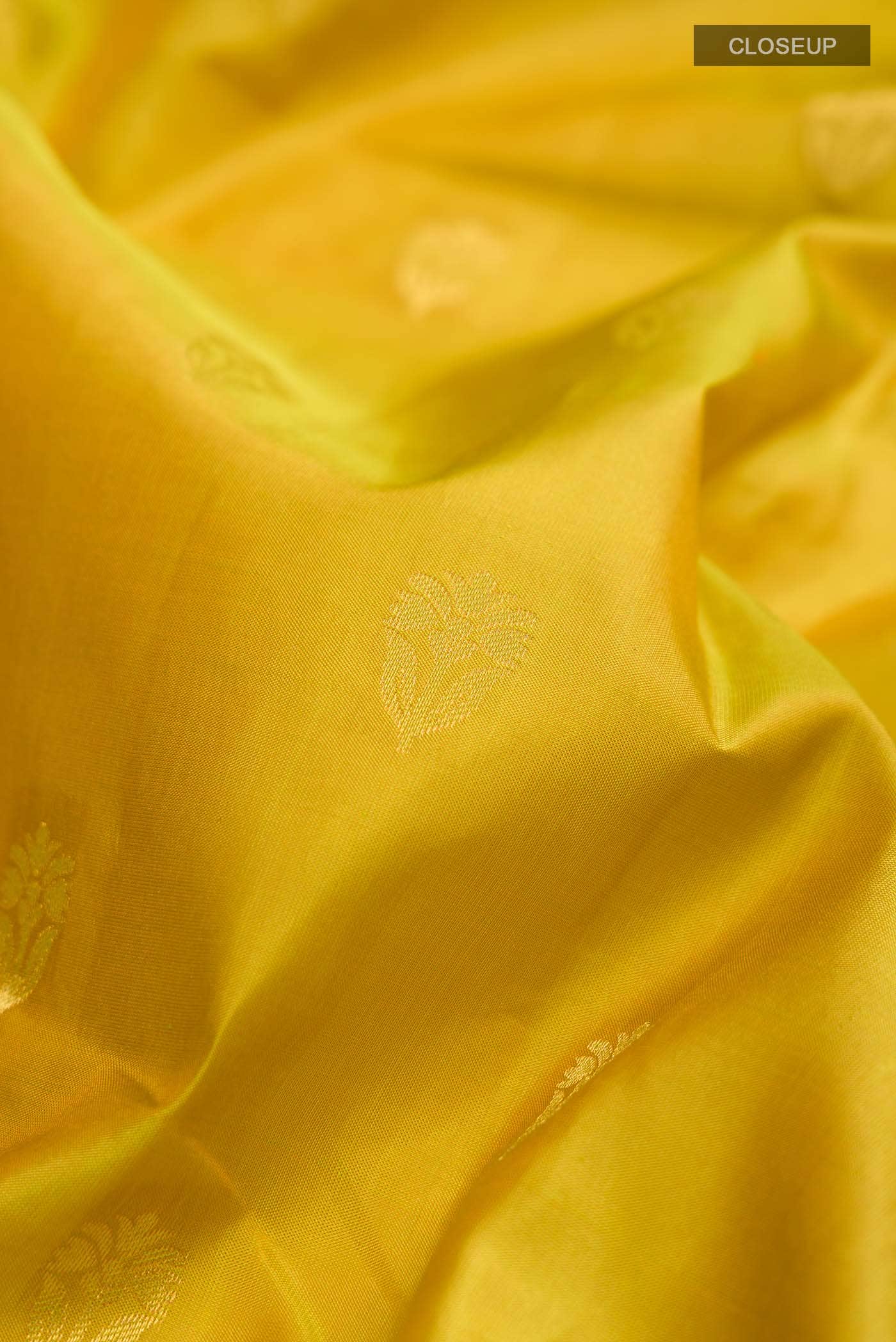 Yellow Kanchipuram Silk Saree