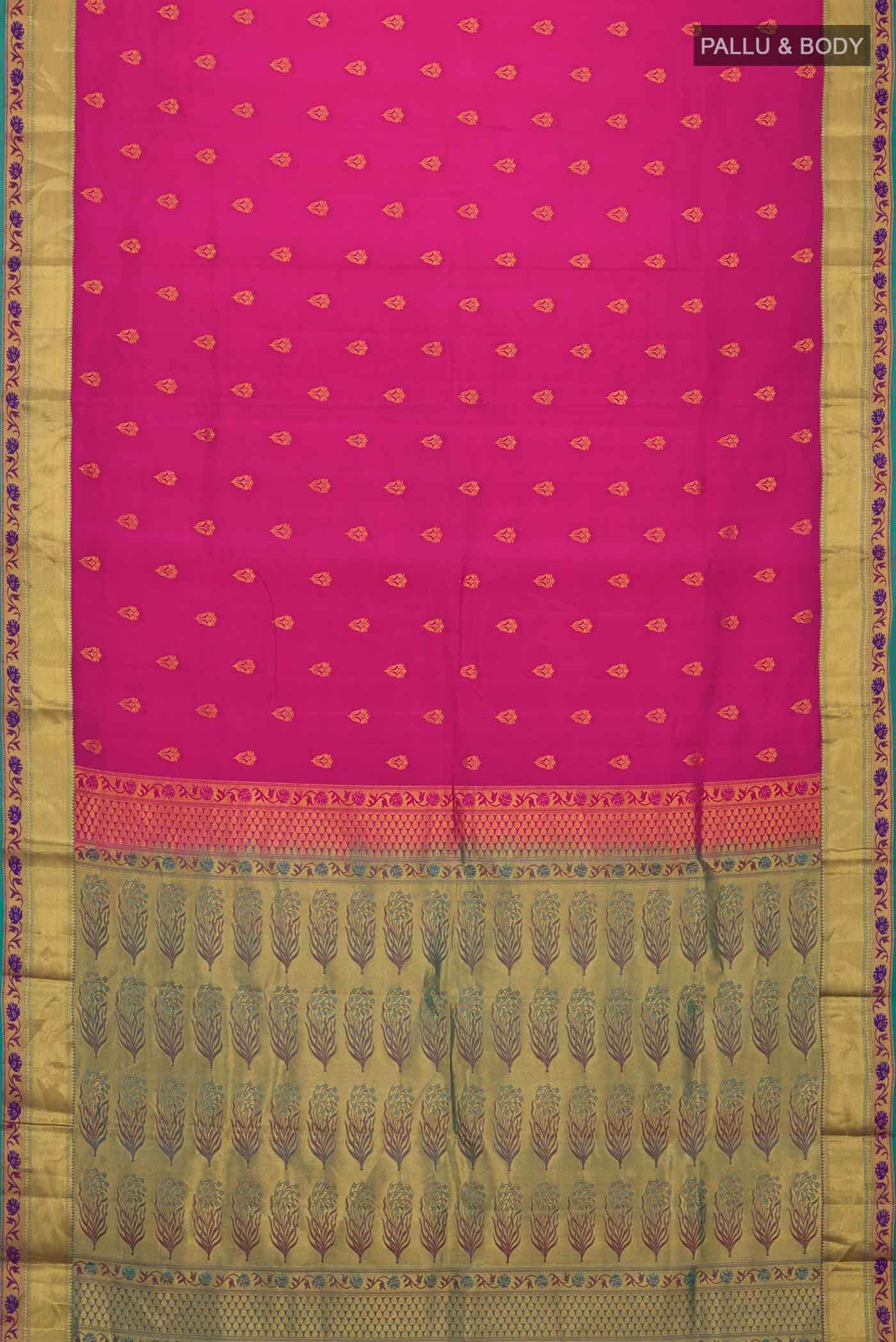 Pink Kanchipuram Silk Saree