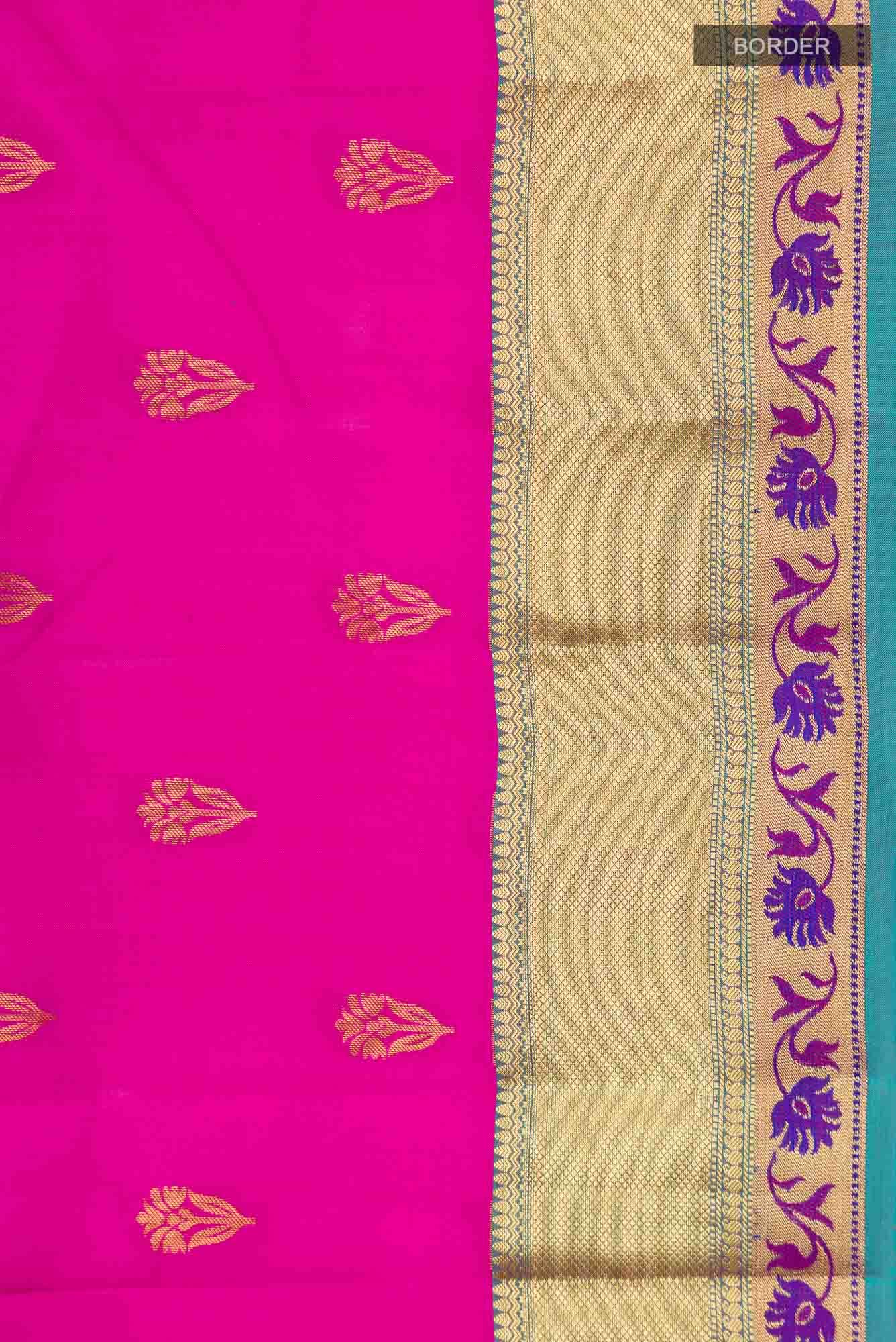 Pink Kanchipuram Silk Saree