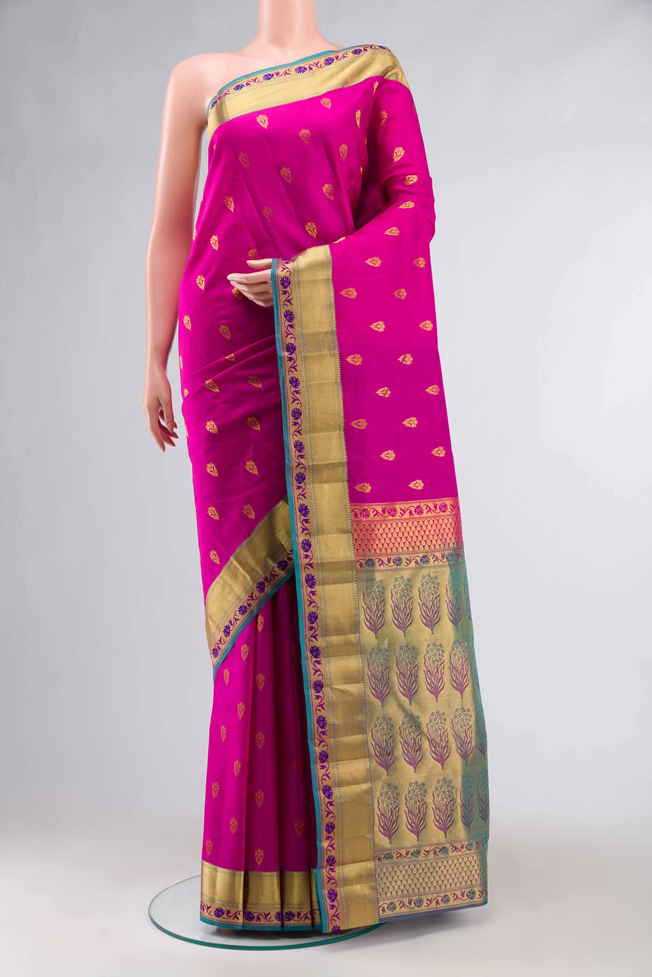 Pink Kanchipuram Silk Saree
