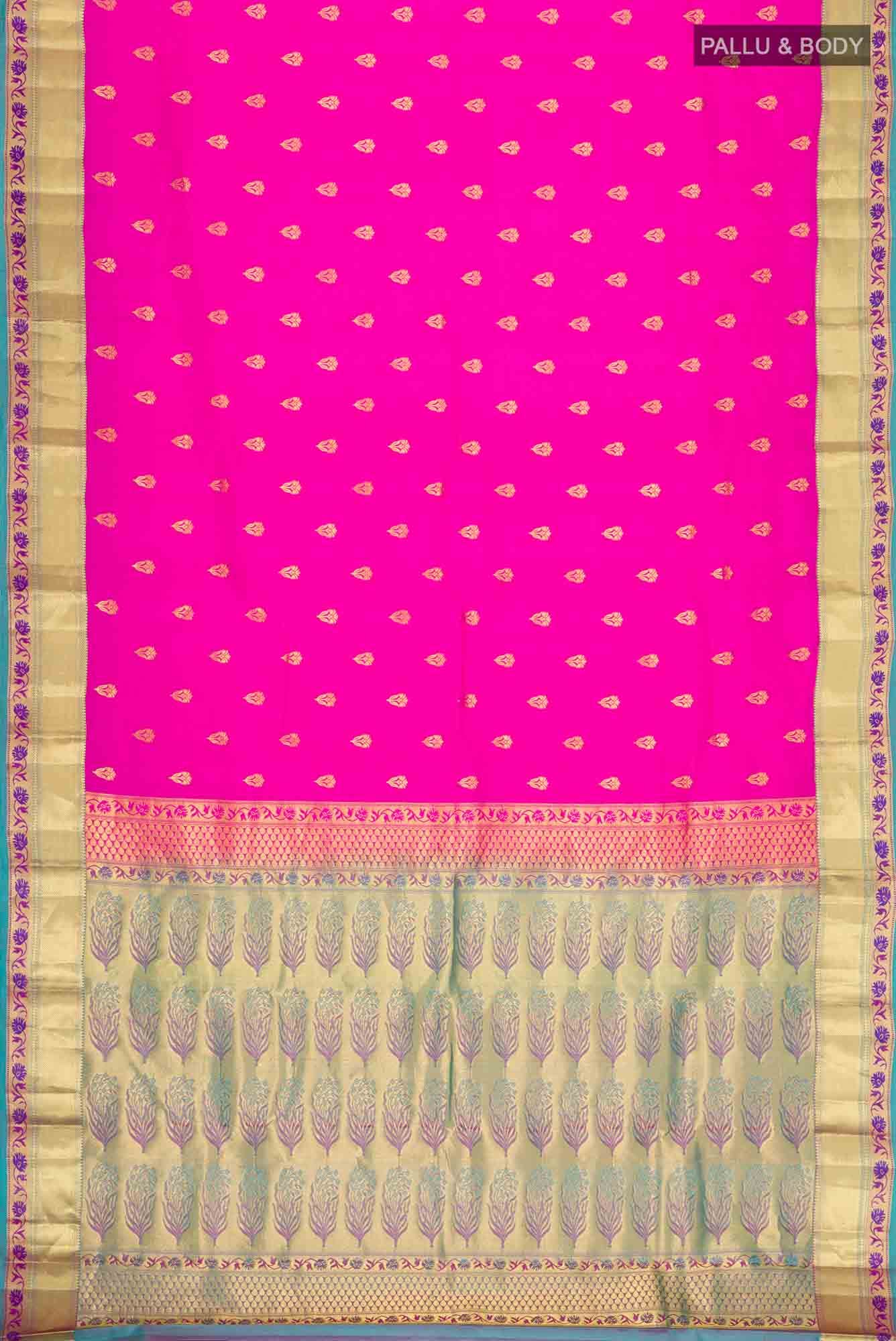 Pink Kanchipuram Silk Saree