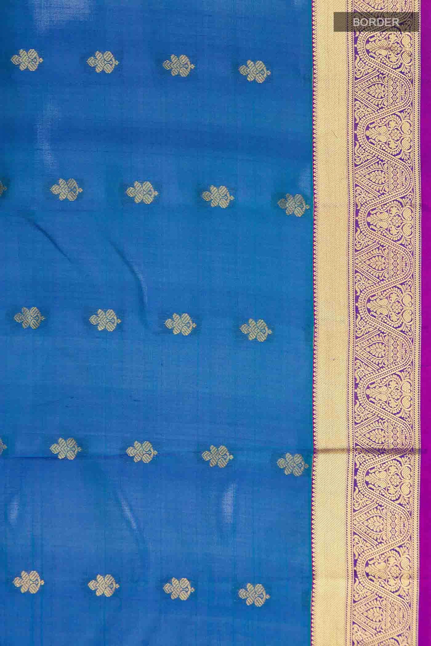 Blue Kanchipuram Silk Saree