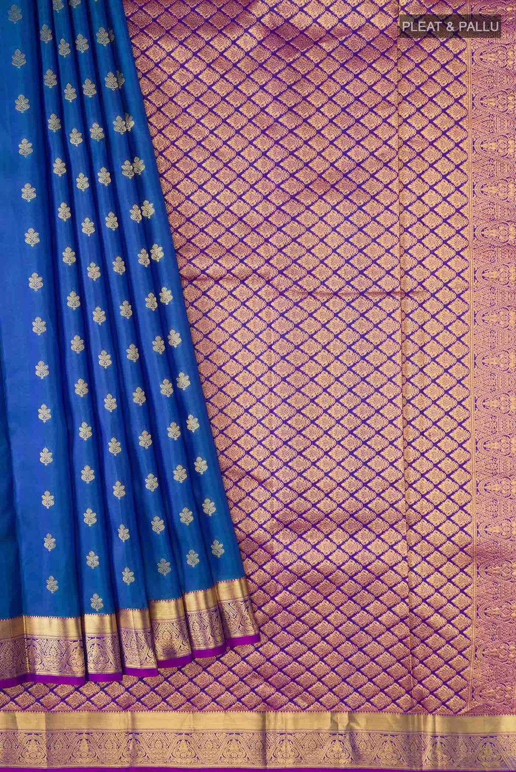 Blue Kanchipuram Silk Saree