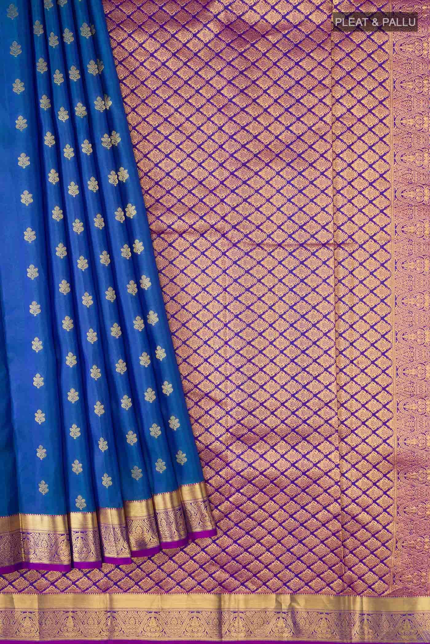 Blue Kanchipuram Silk Saree
