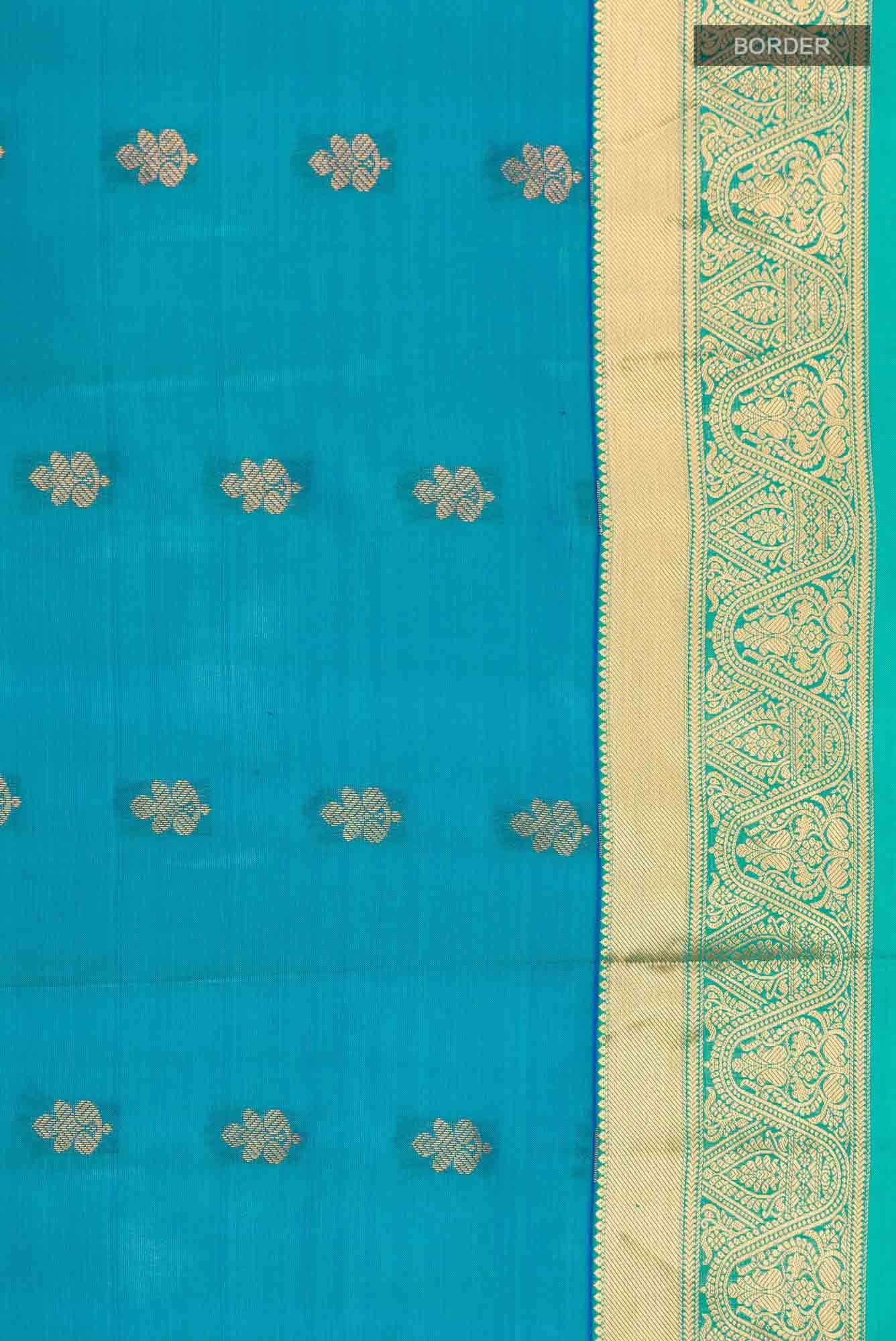 Blue Kanchipuram Silk Saree