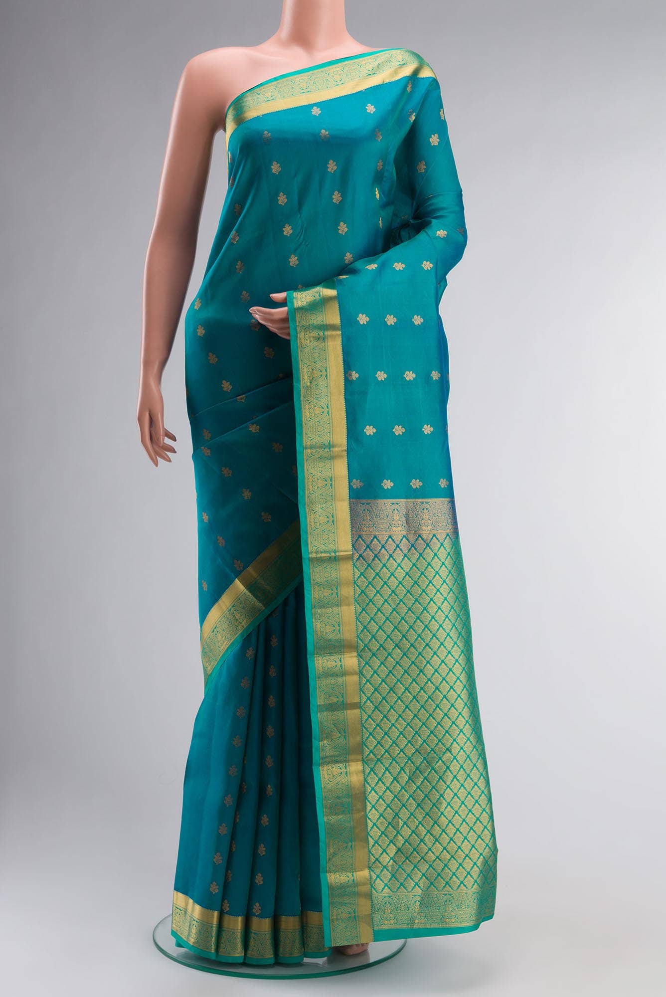 Blue Kanchipuram Silk Saree