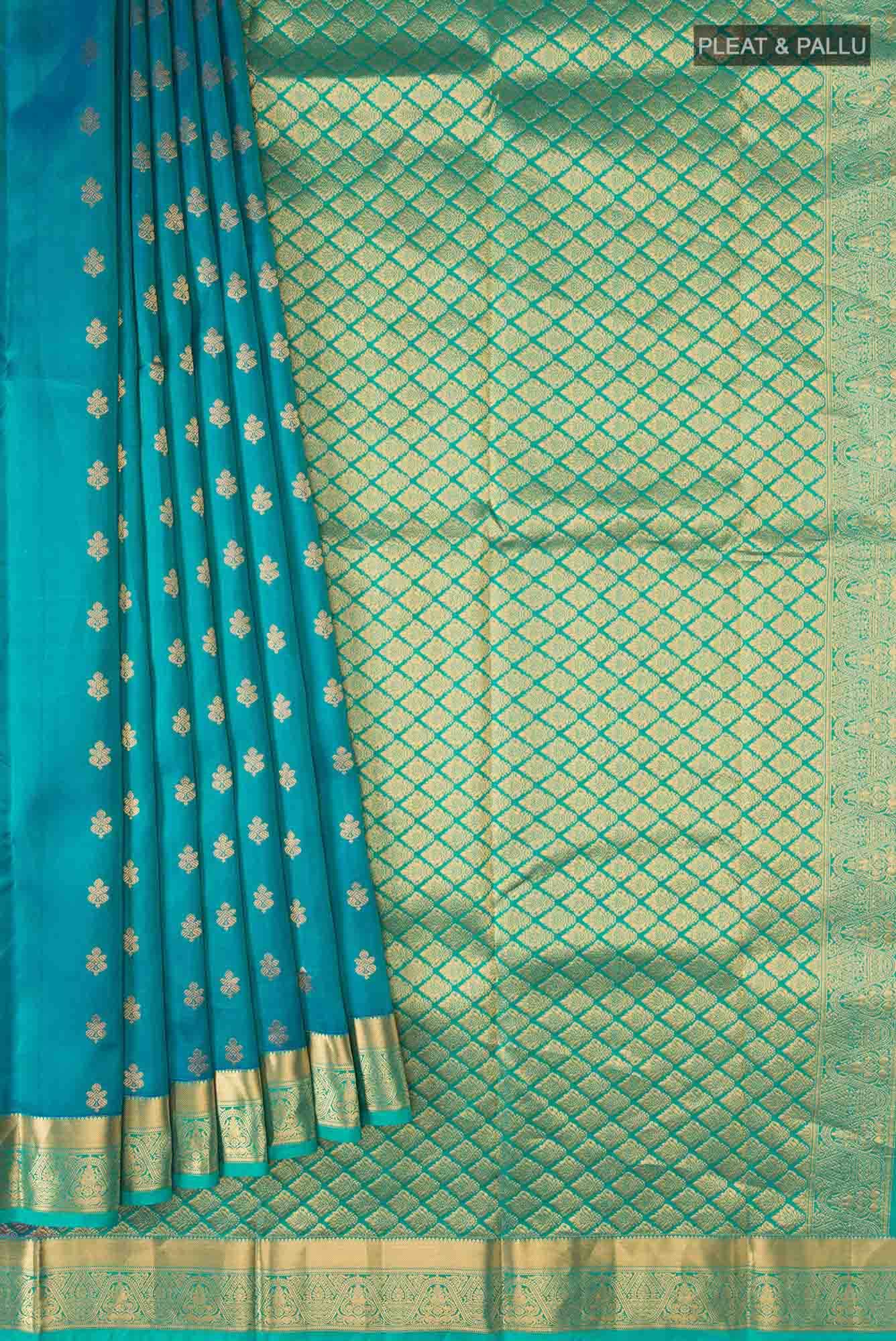Blue Kanchipuram Silk Saree