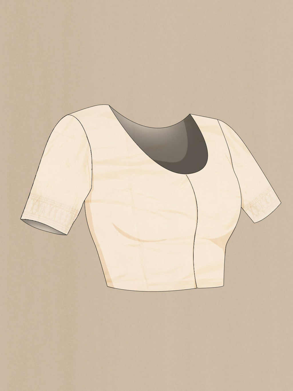 Beige Soft Silk Saree