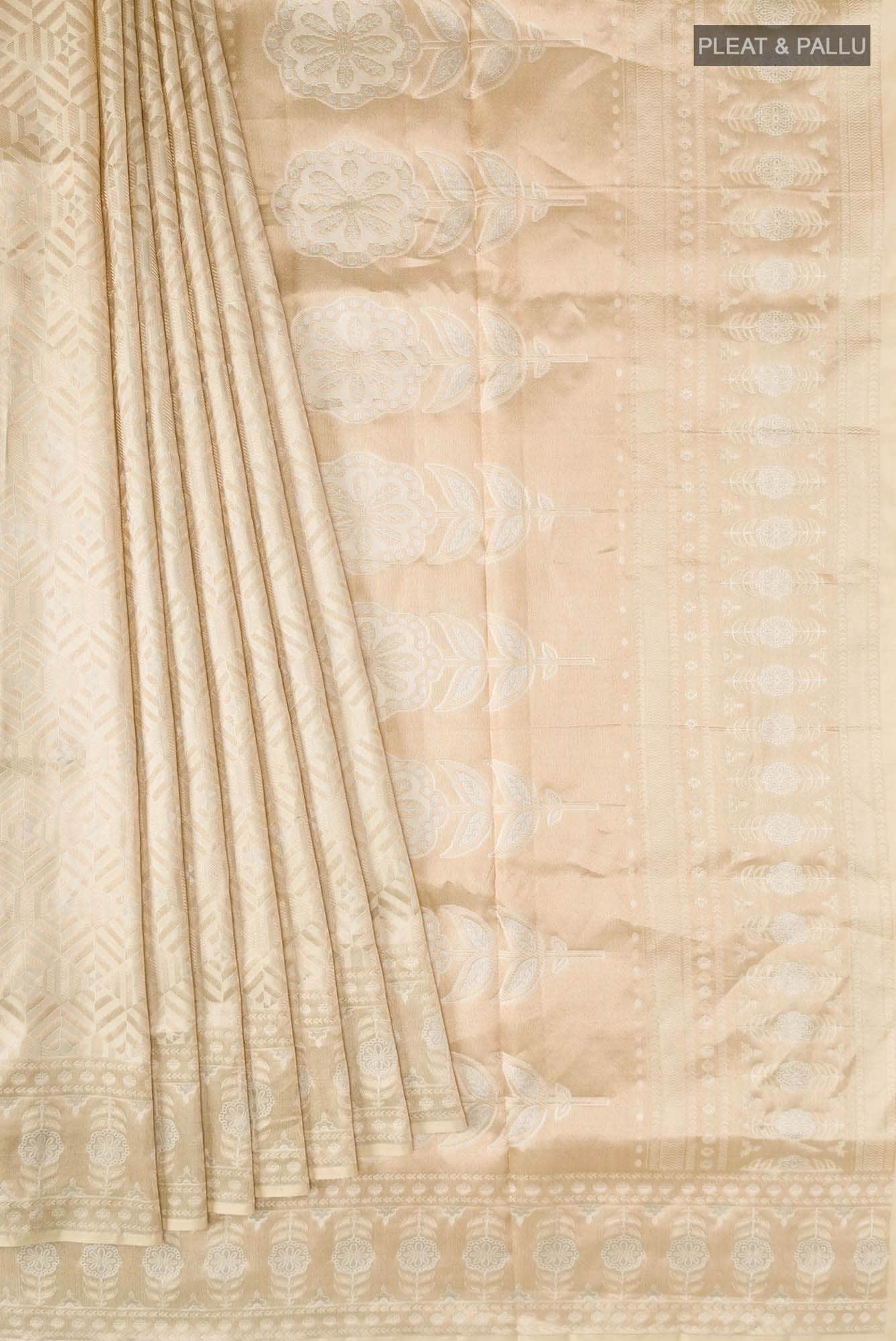 Beige Soft Silk Saree