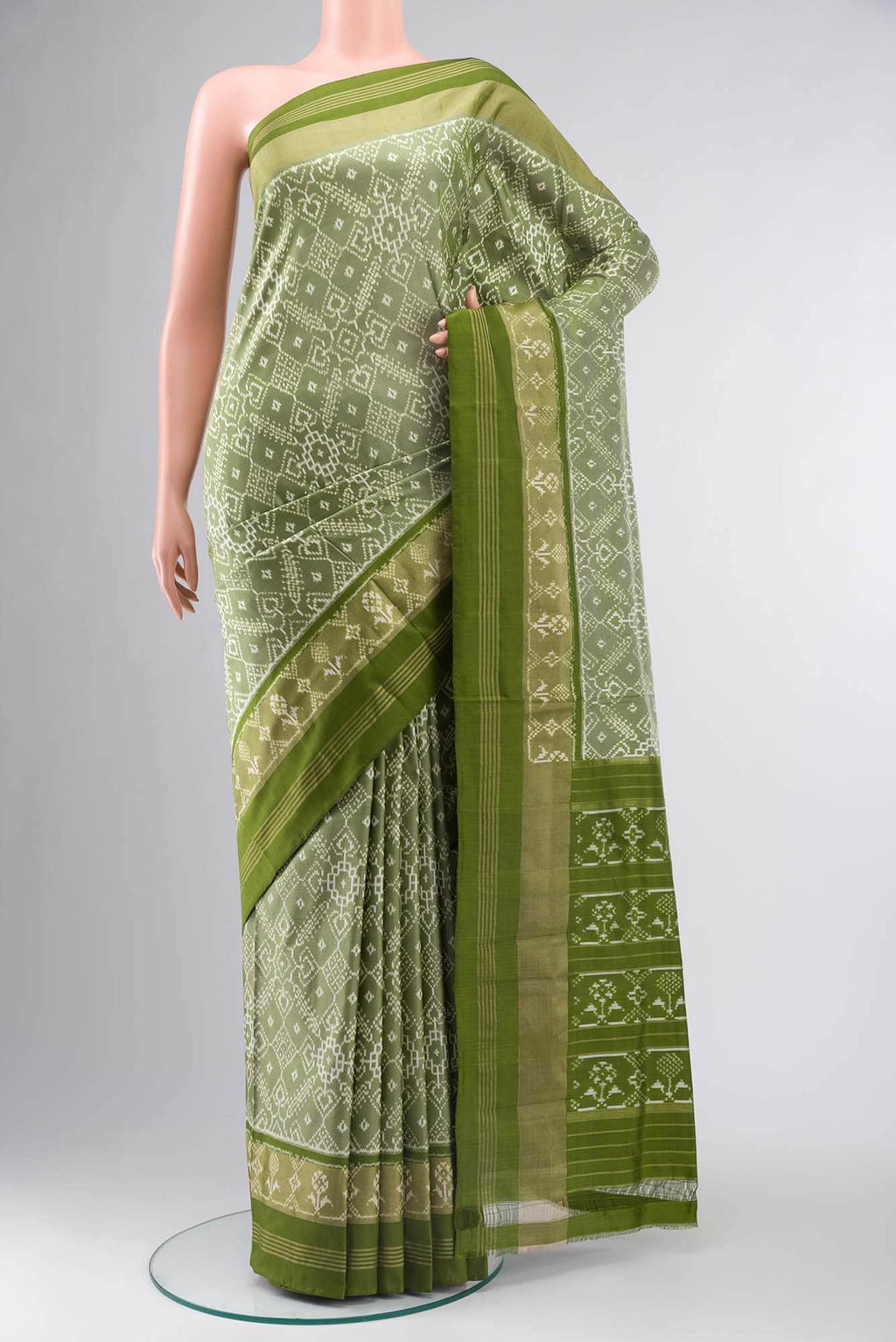 Green Pochampally Silk Saree