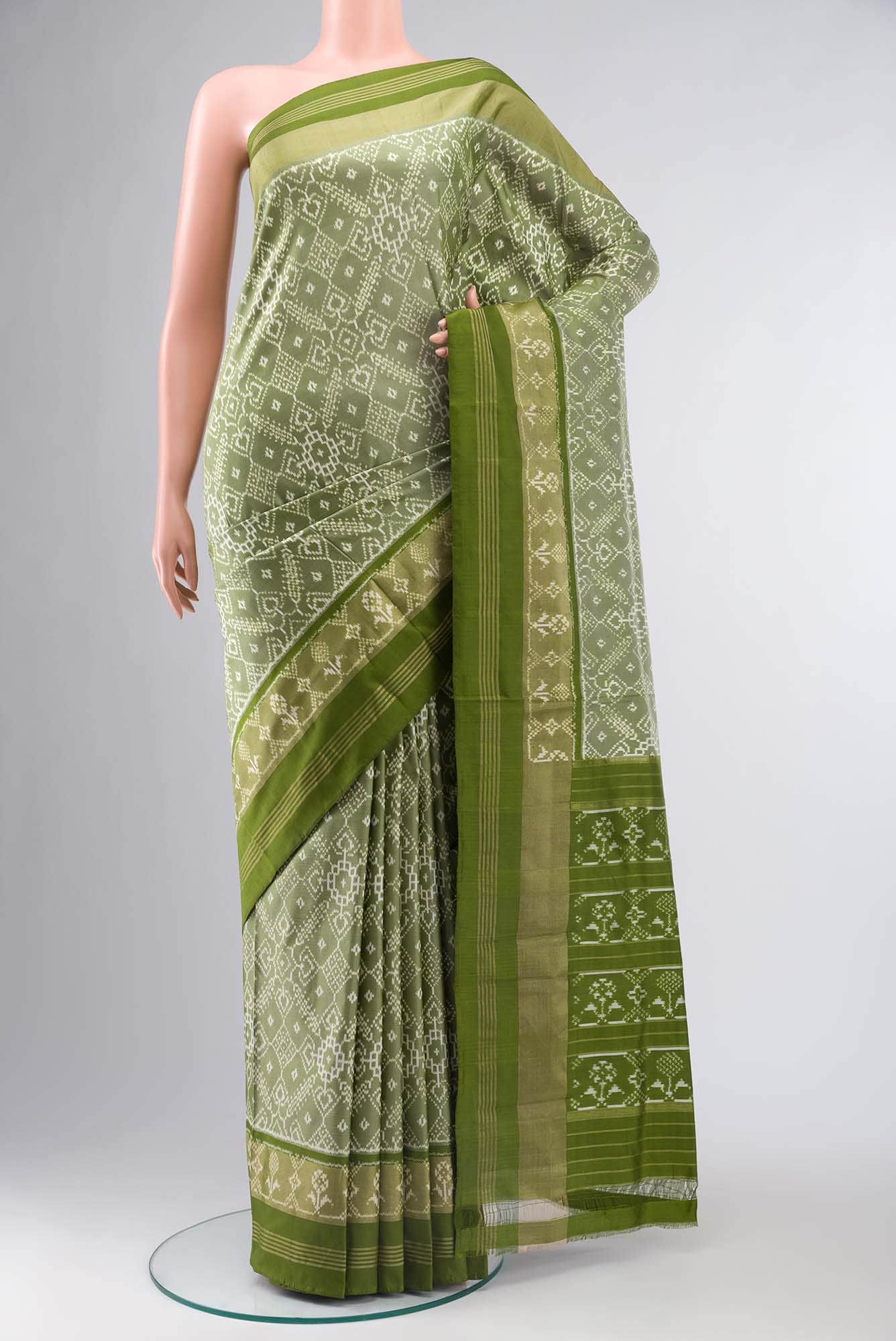 Green Pochampally Silk Saree