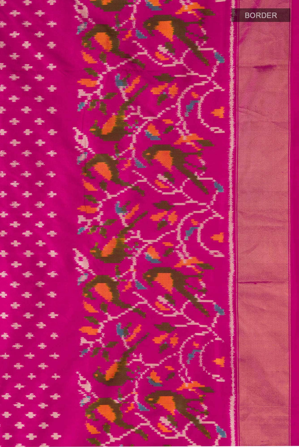 Dark Pink Pochampally Silk Saree