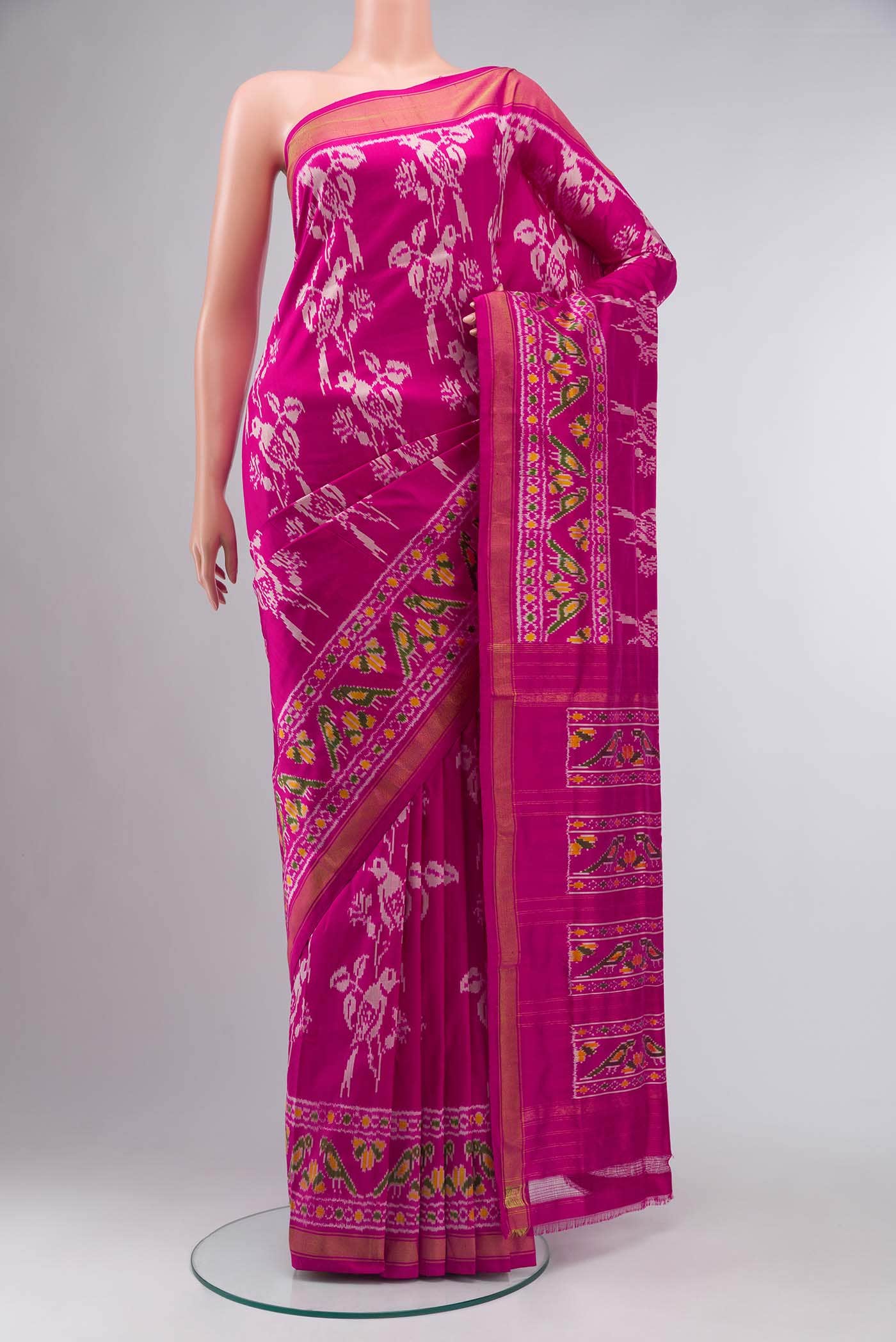 Pink Pochampally Silk Saree