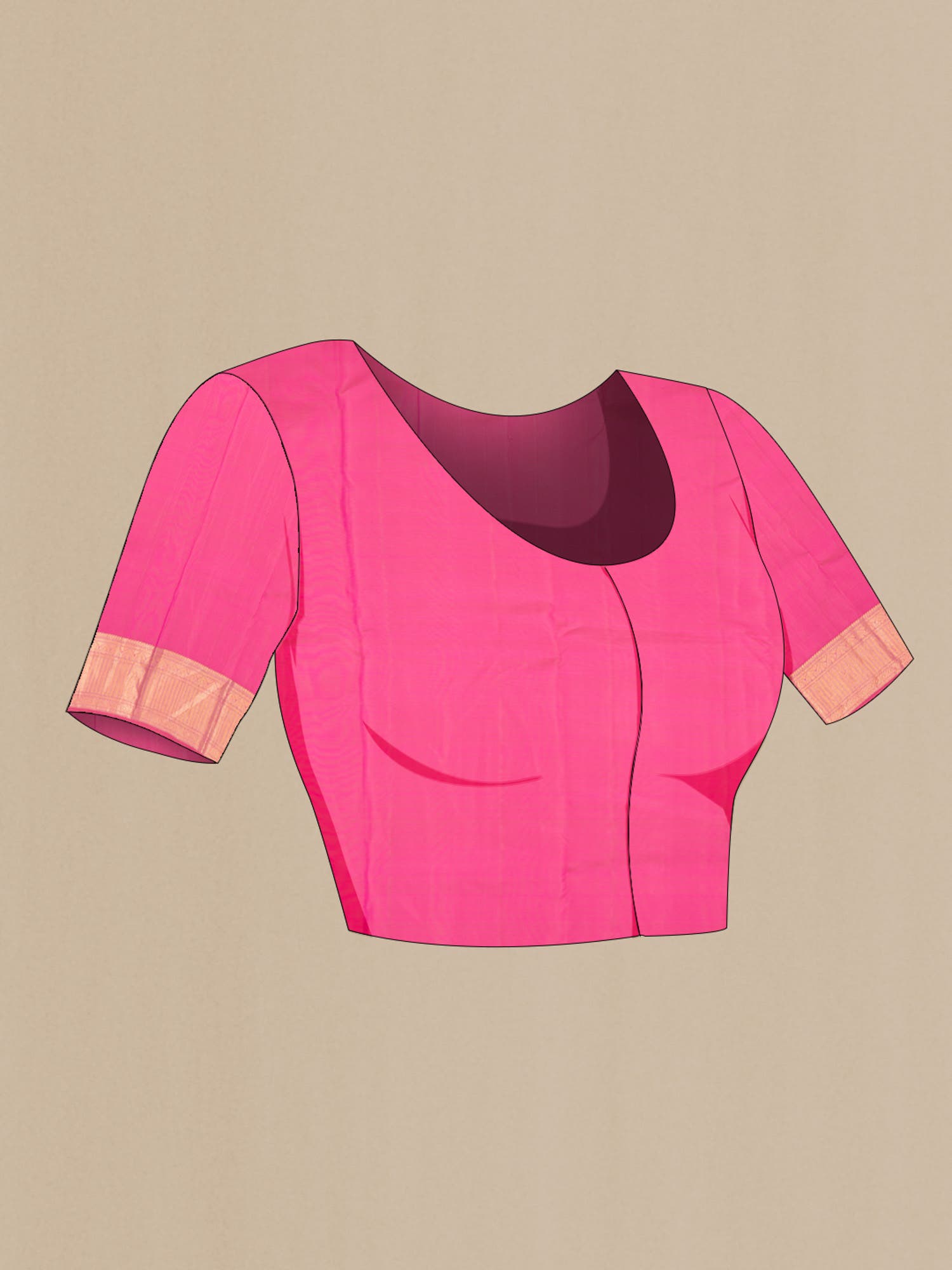 Pink Kanchipuram Silk Saree