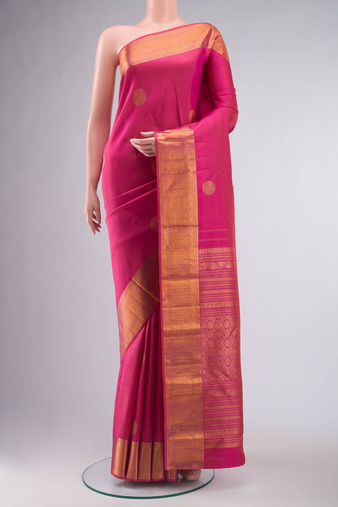 Pink Kanchipuram Silk Saree