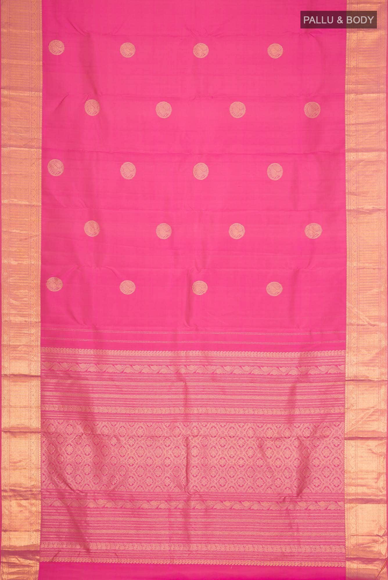 Pink Kanchipuram Silk Saree