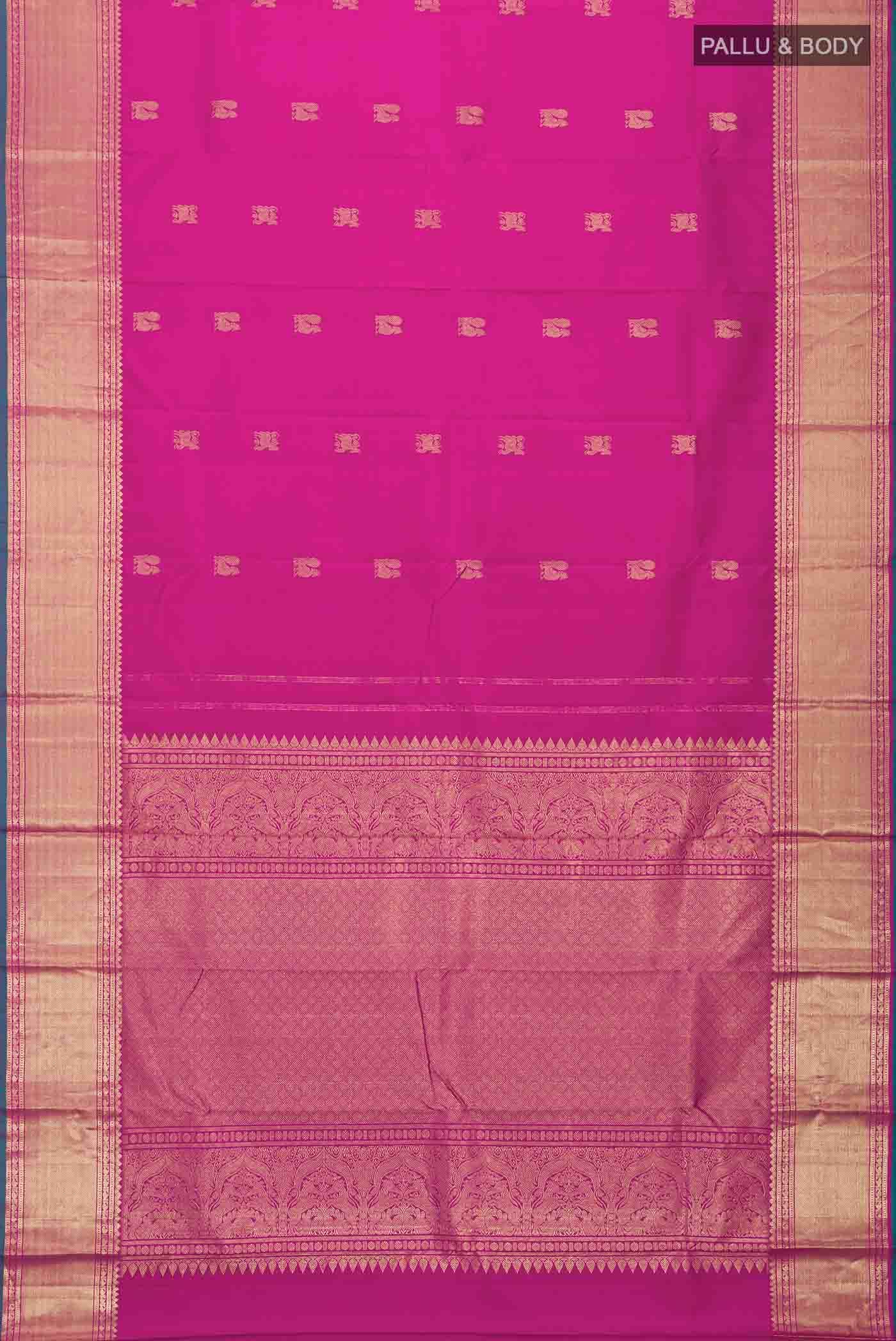 Pink Kanchipuram Silk Saree