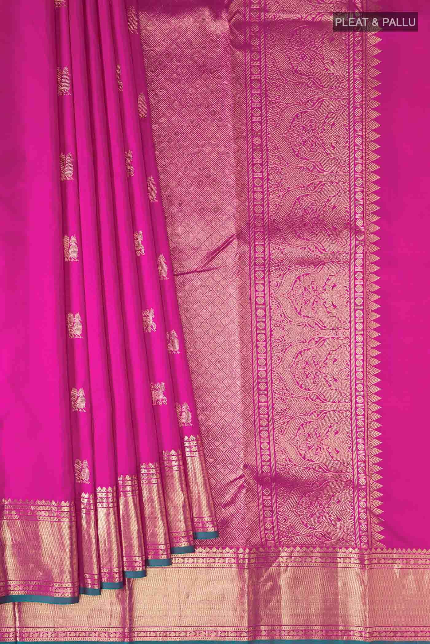 Pink Kanchipuram Silk Saree