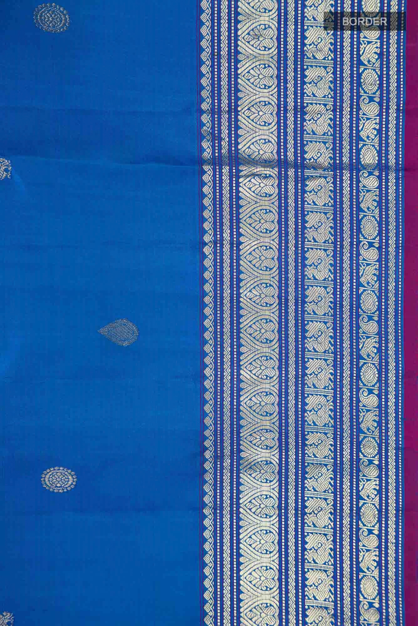 Blue Kanchipuram Silk Saree