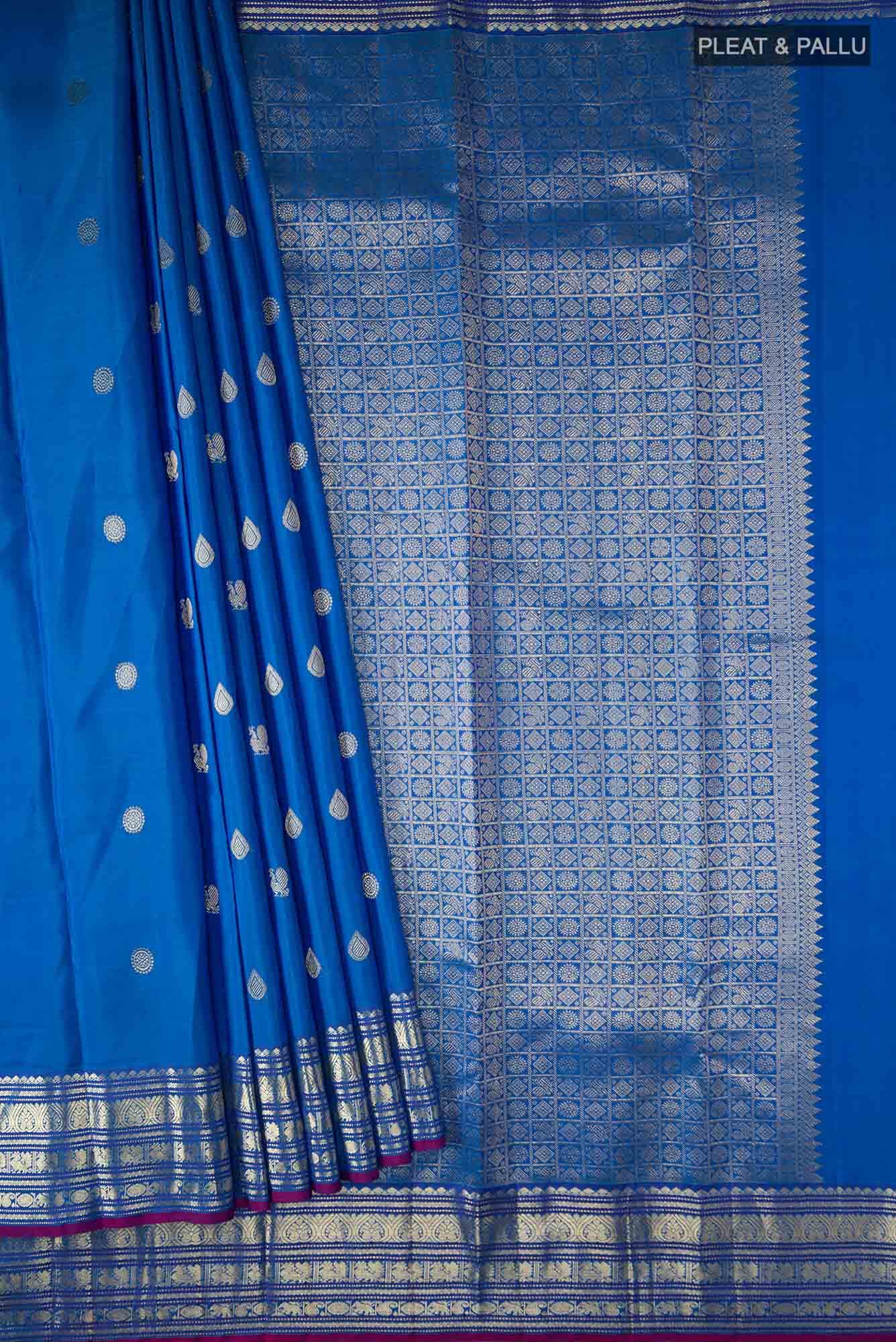 Blue Kanchipuram Silk Saree