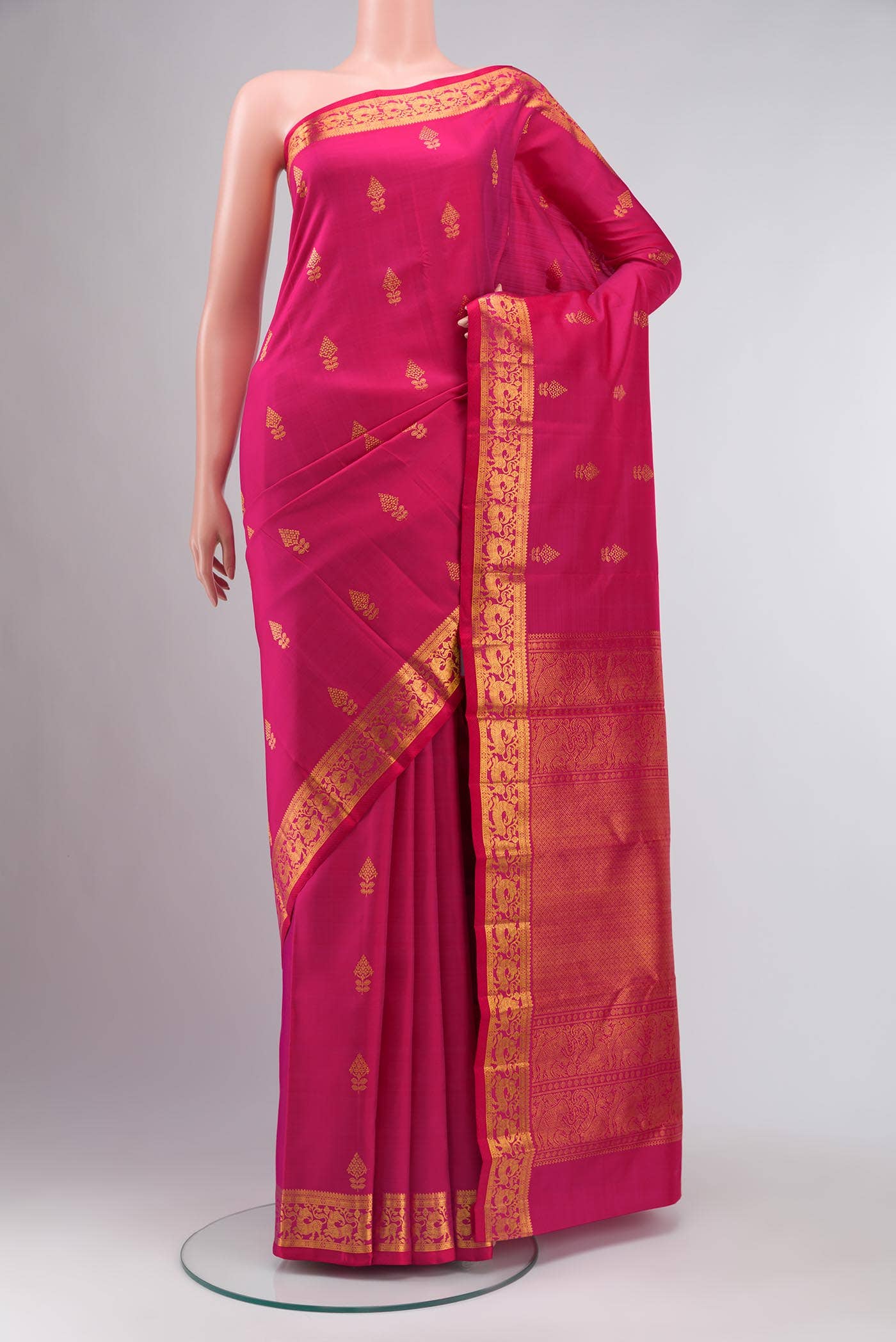 Pink Kanchipuram Silk Saree