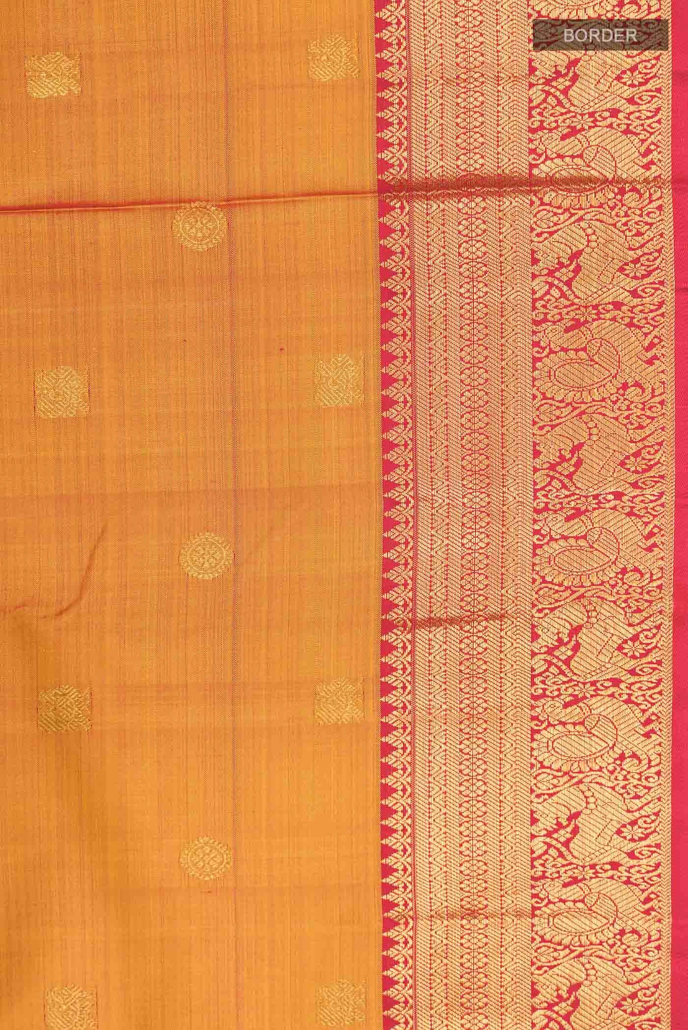 Yellow Kanchipuram Silk Saree