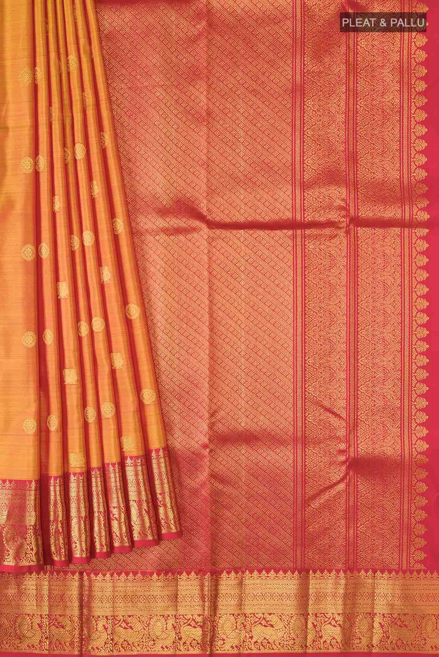 Yellow Kanchipuram Silk Saree
