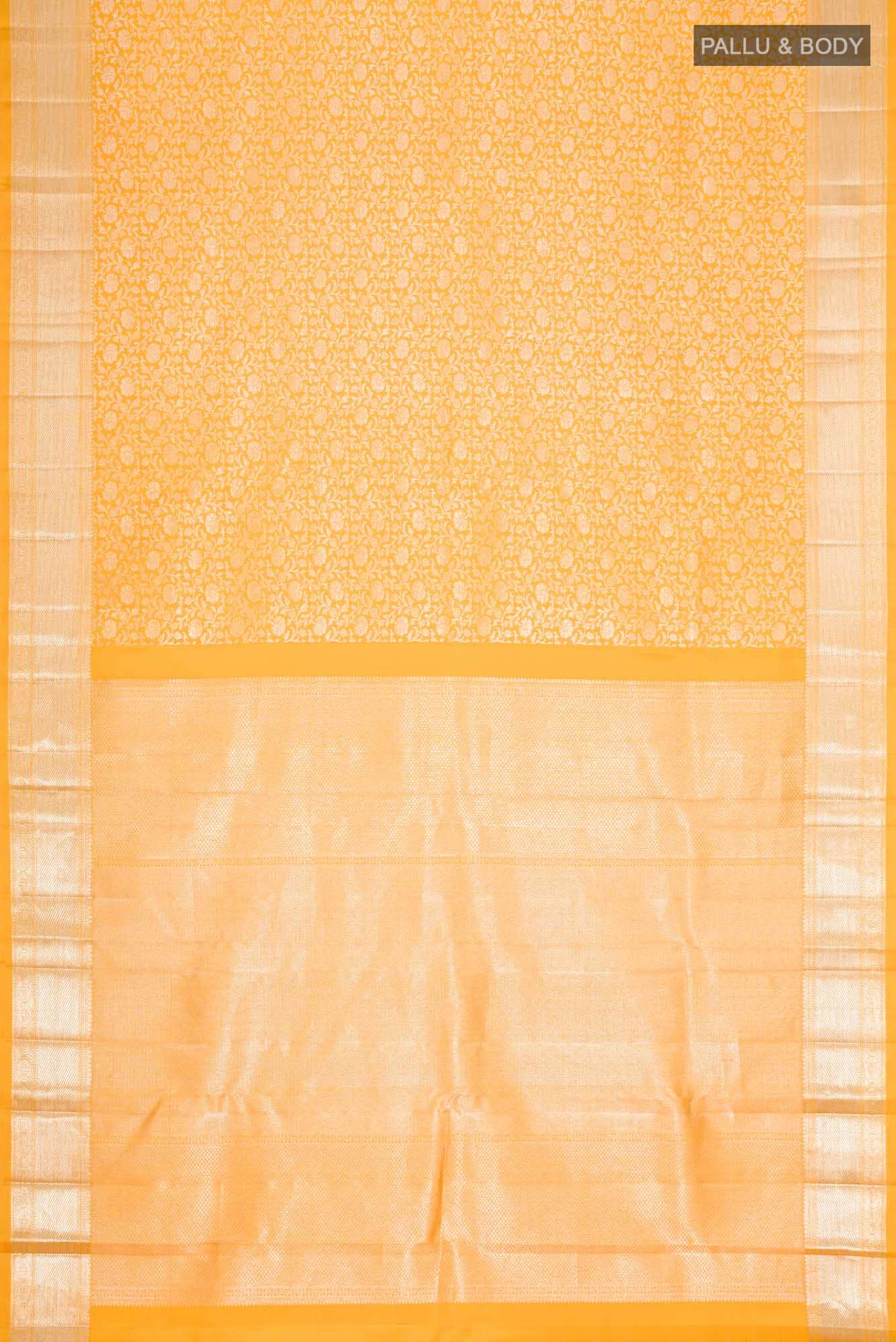 Yellow Kanchipuram Silk Saree