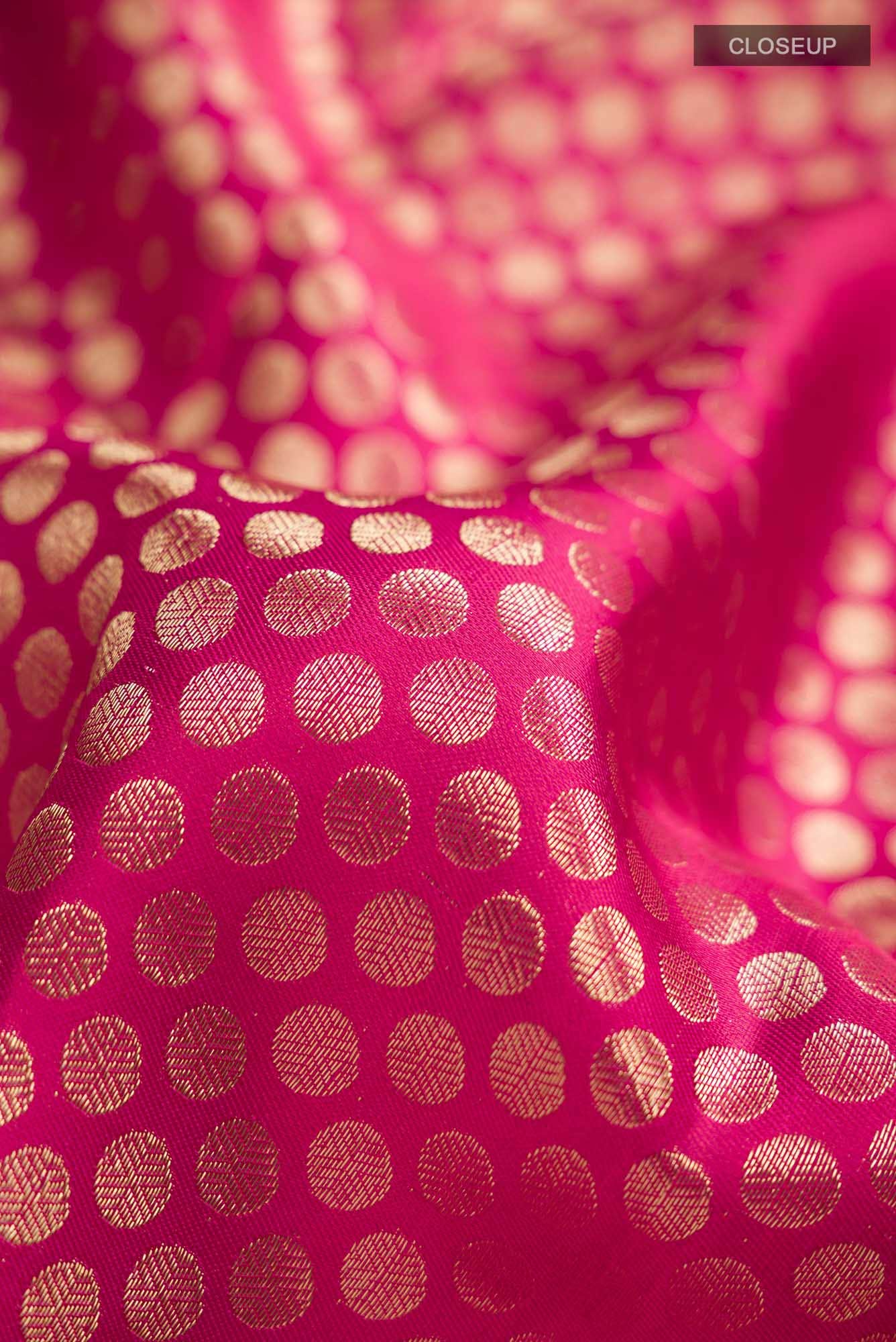 Dark Pink Kanchipuram Silk Saree