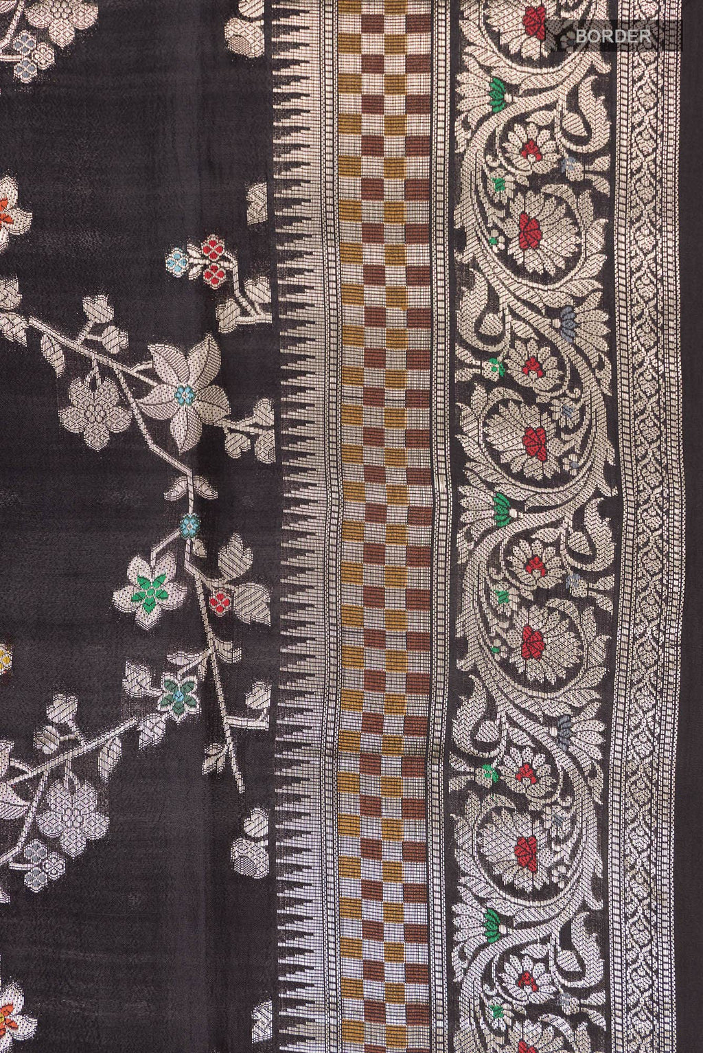 Black Banarasi Silk Saree