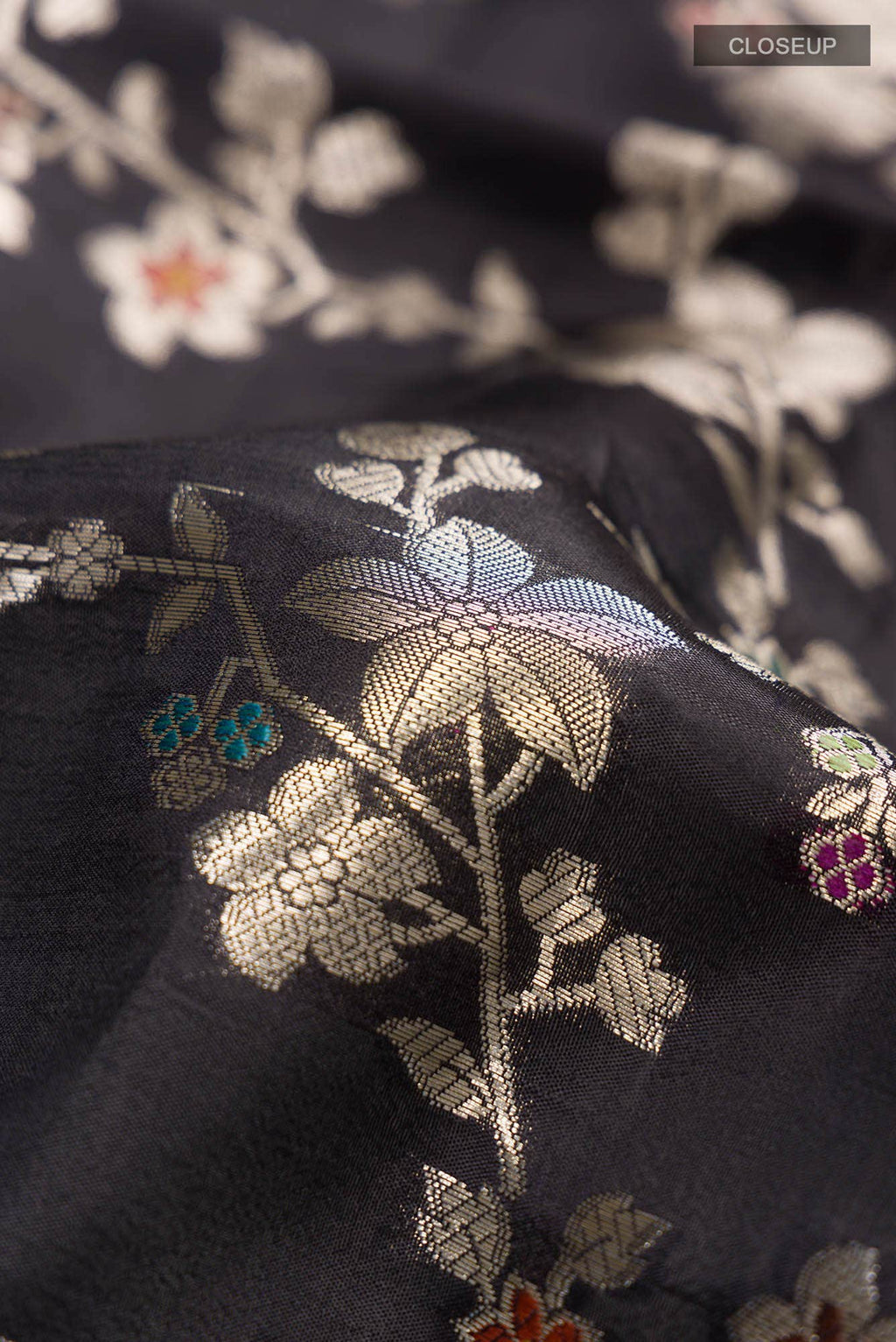 Black Banarasi Silk Saree