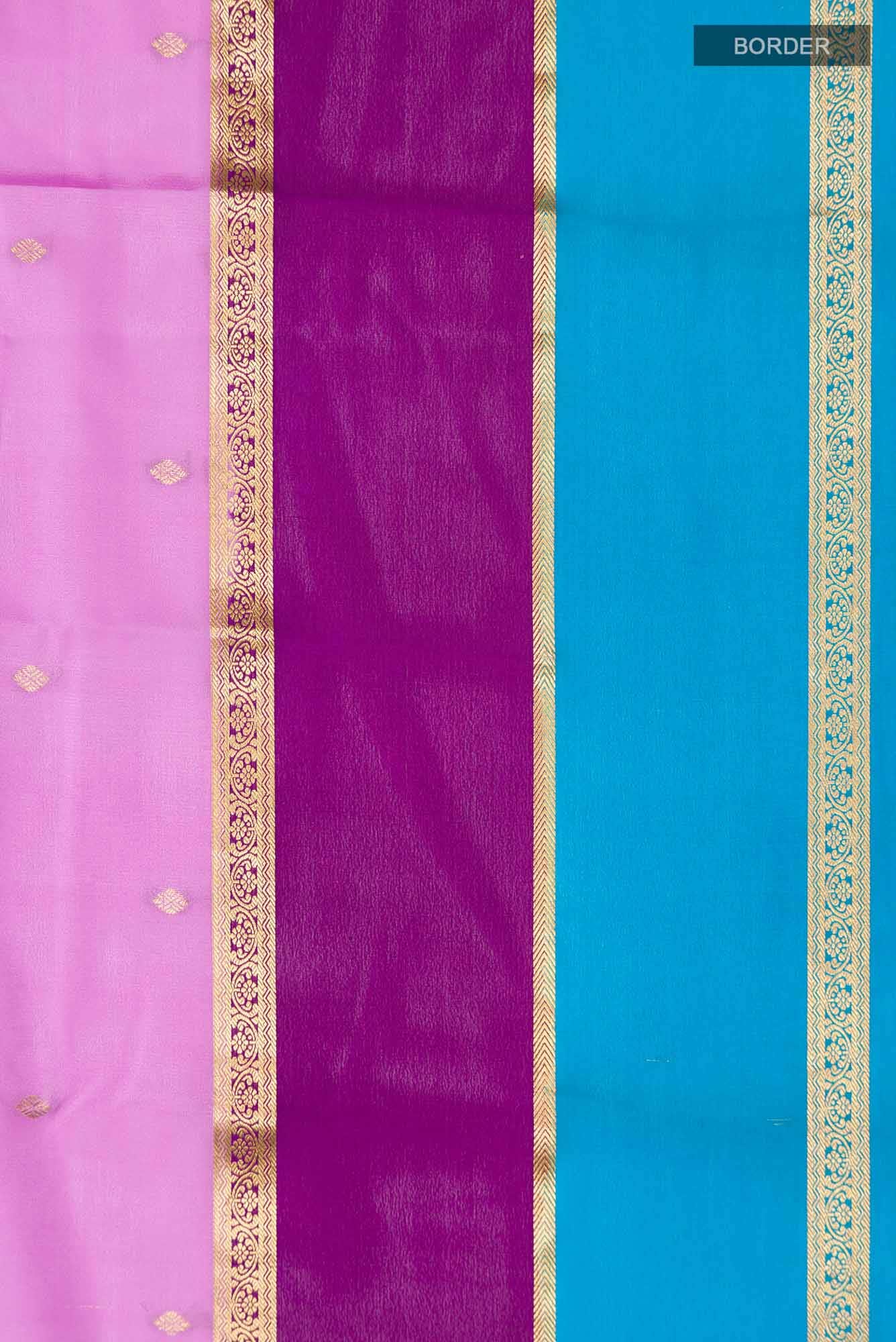 Rose pink Mysore Crepe Saree