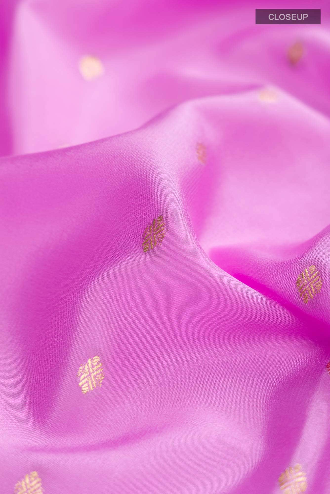 Rose pink Mysore Crepe Saree
