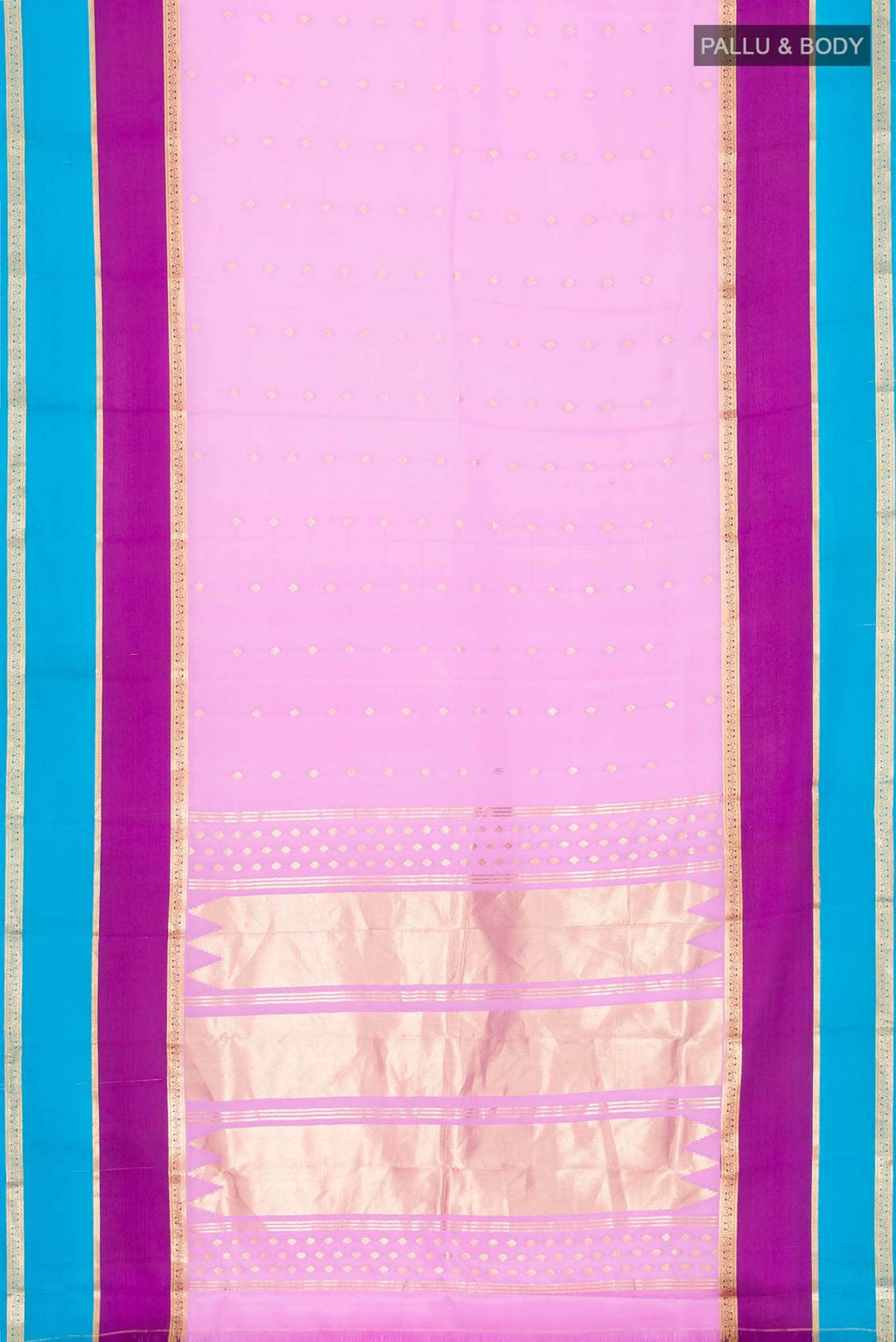 Rose pink Mysore Crepe Saree