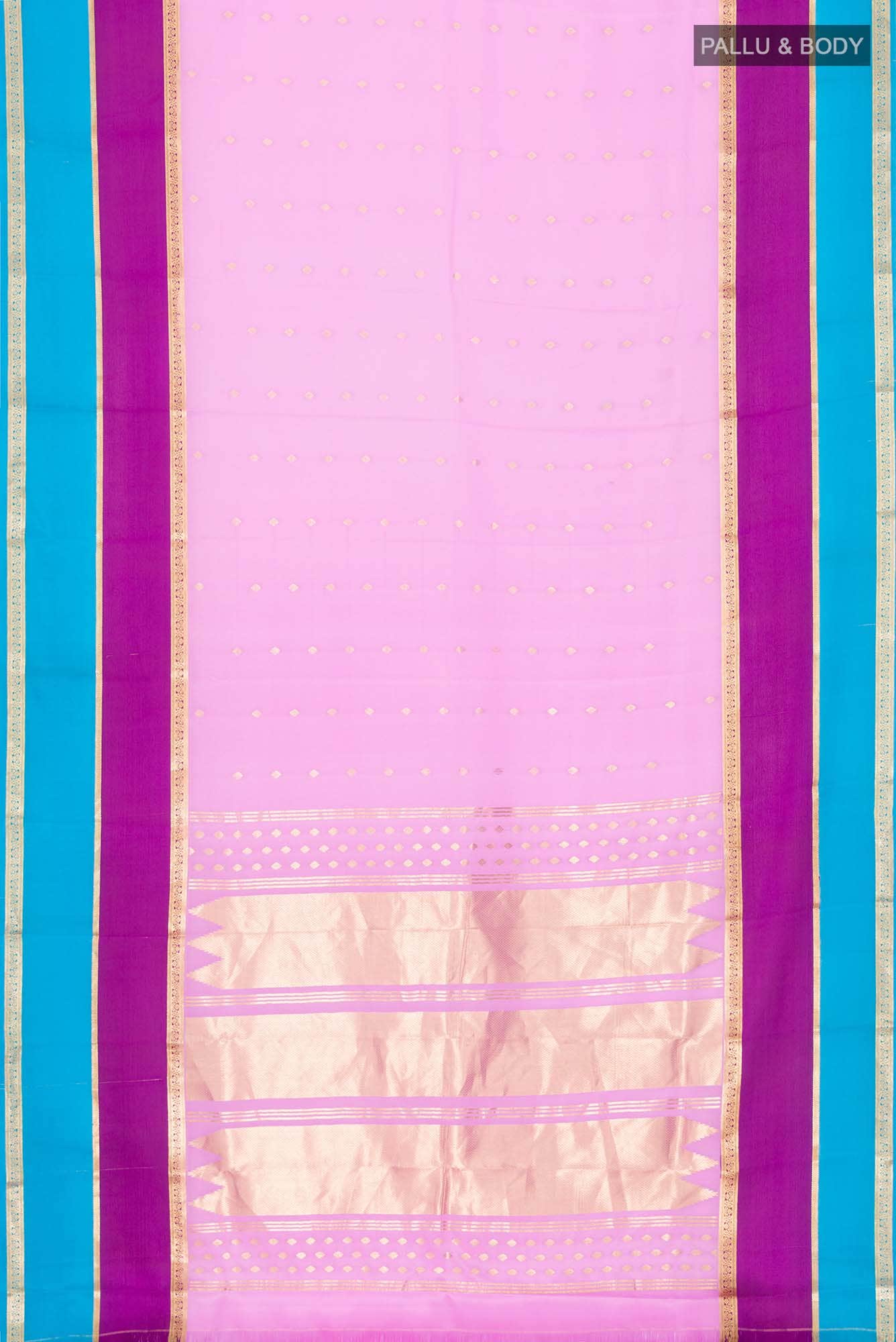 Rose pink Mysore Crepe Saree