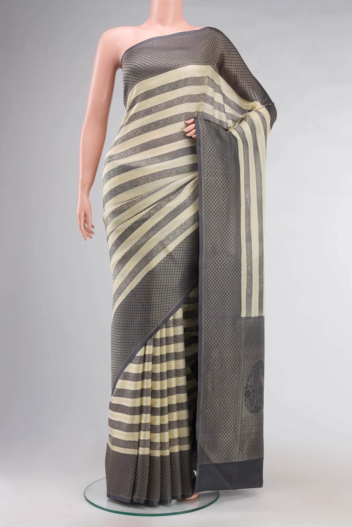 Multi Mysore Crepe Saree