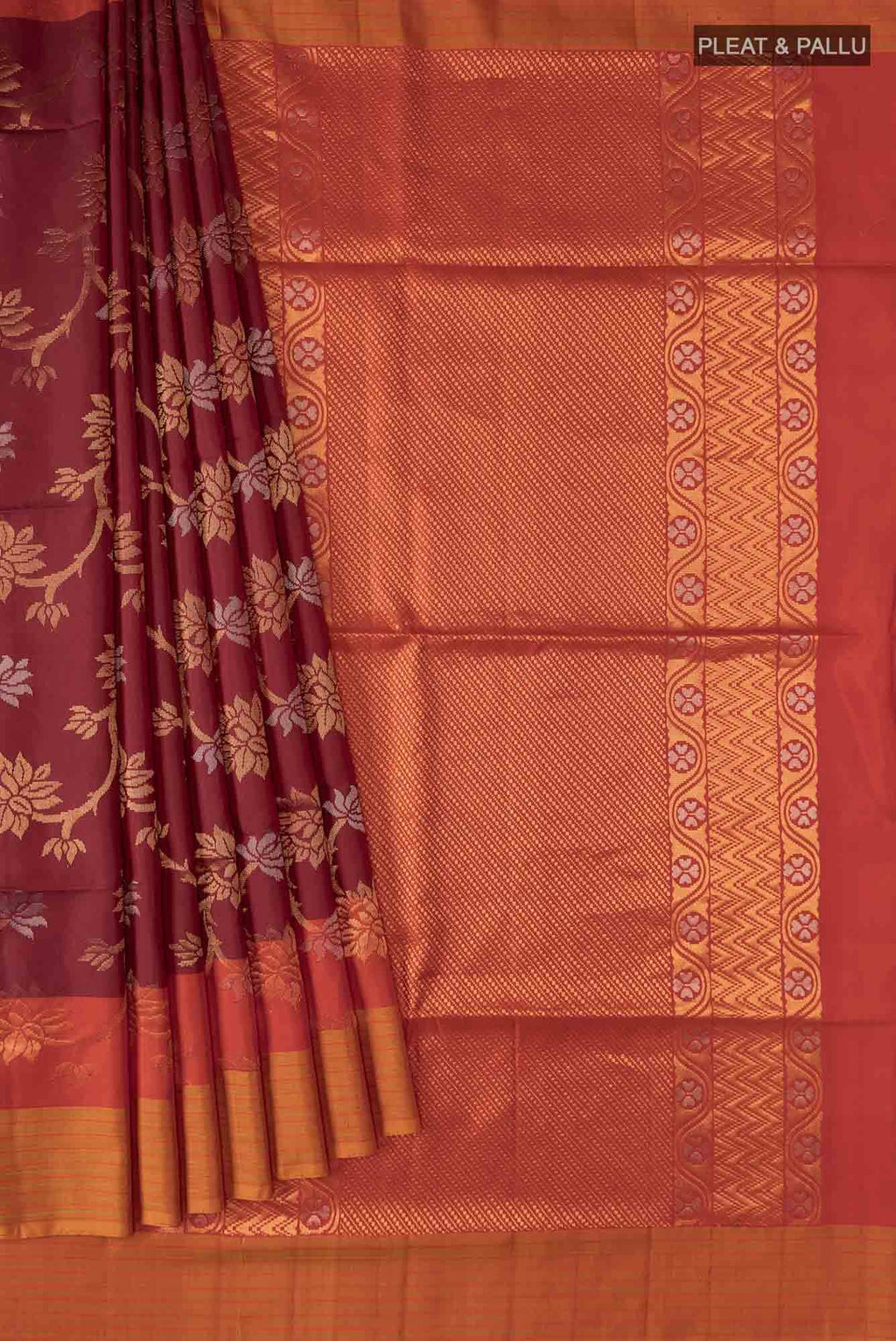 Maroon Soft Silk Saree