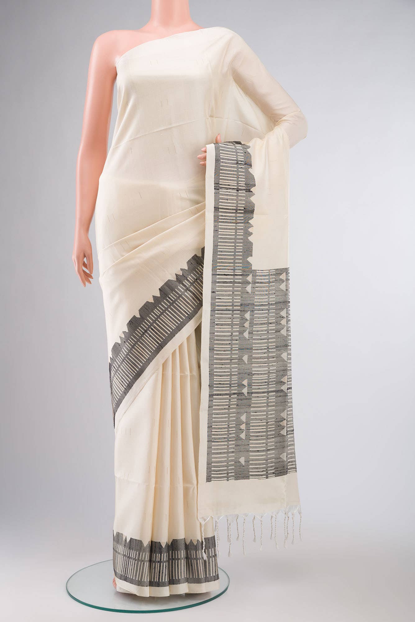 Cream Soft Silk Saree
