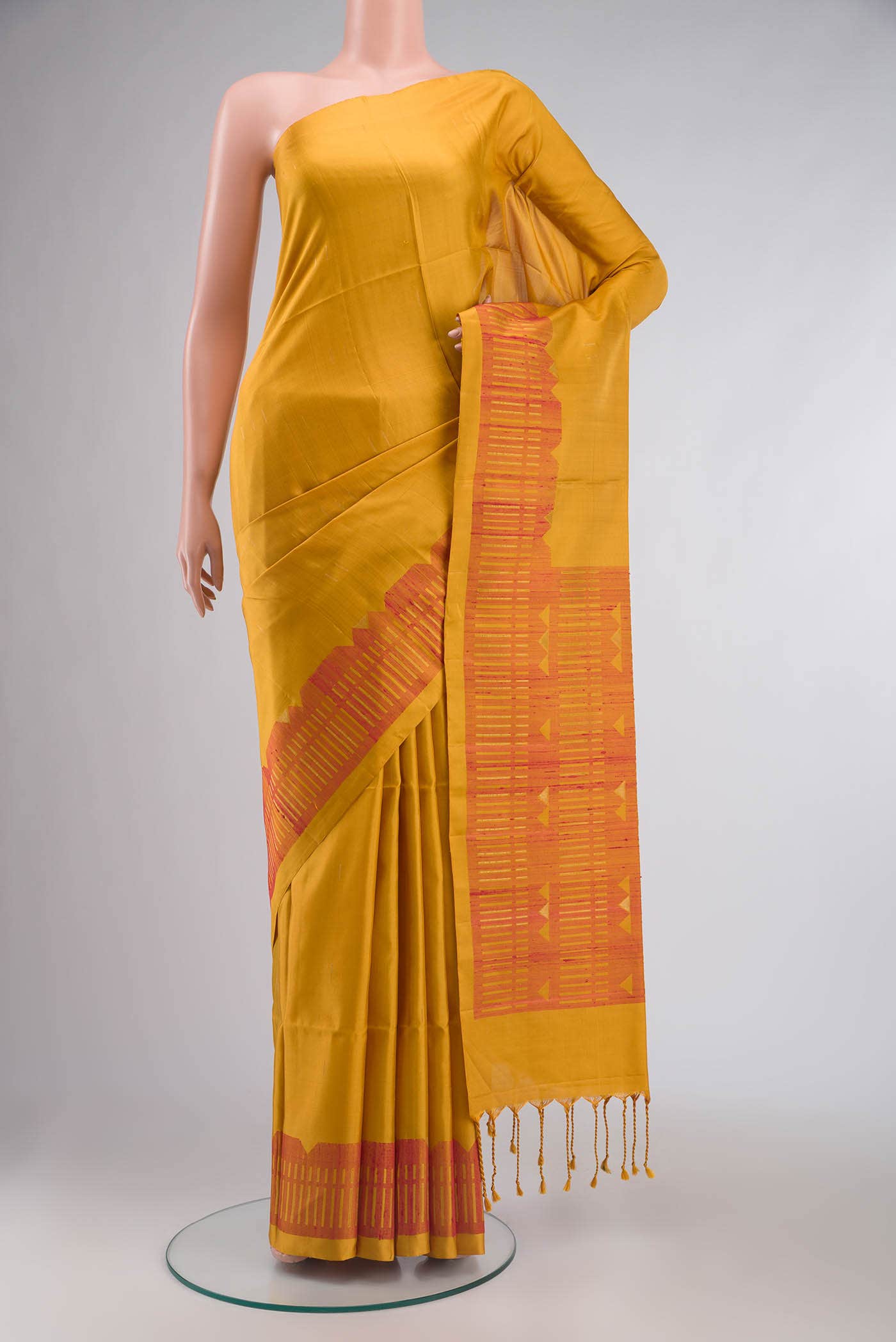 Mustard Soft Silk Saree