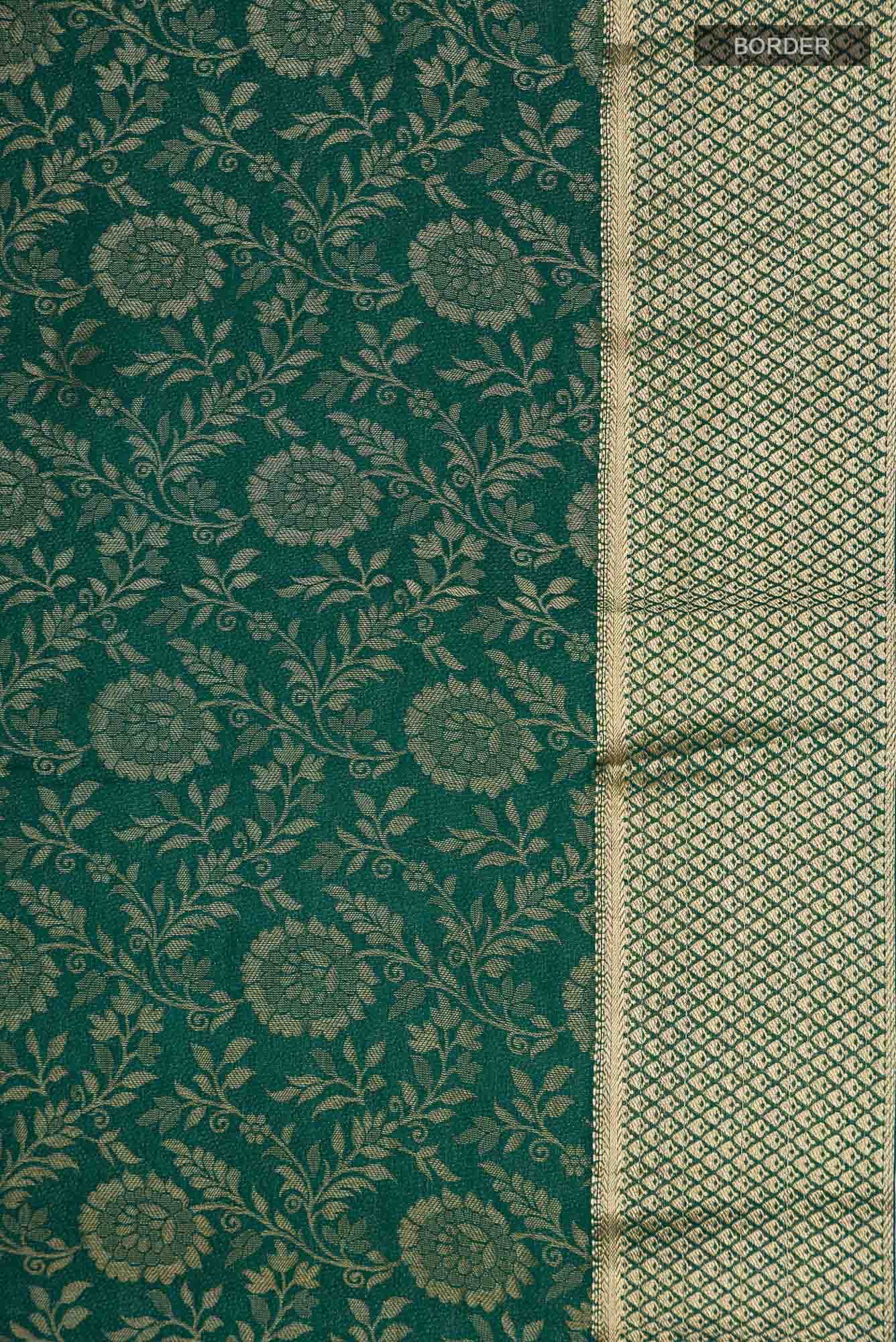 Green Crepe Saree
