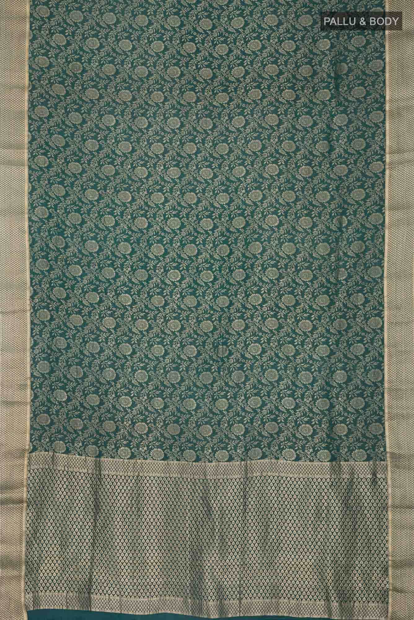 Green Crepe Saree