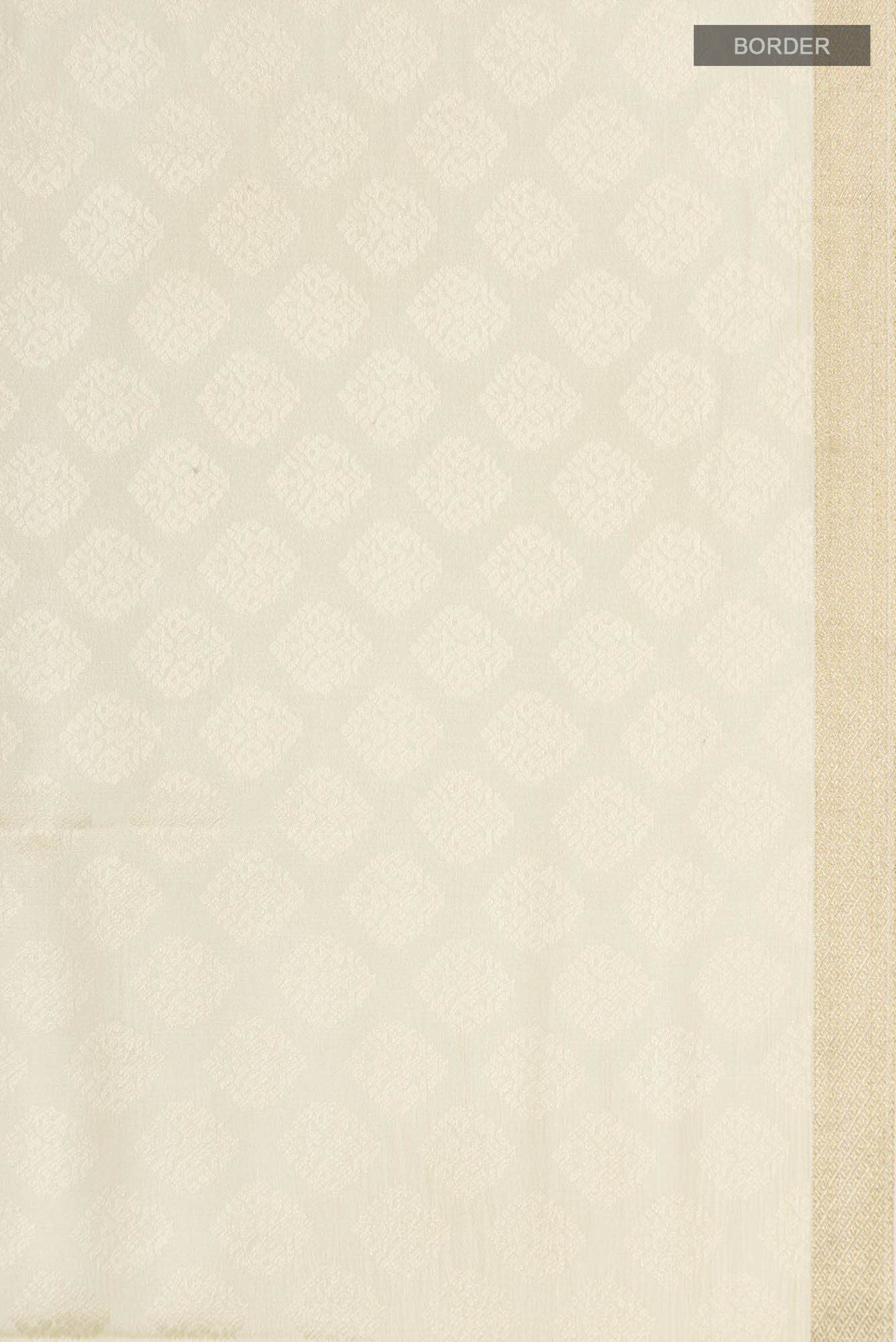 Cream Mysore Crepe Saree