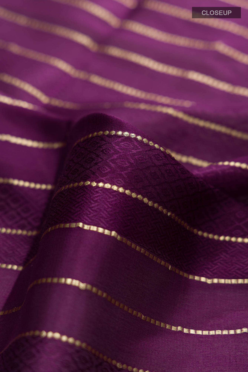 Purple Mysore Crepe Saree