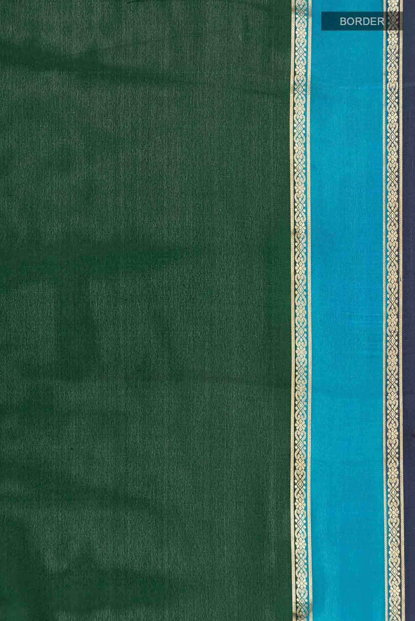 Green Mysore Crepe Saree