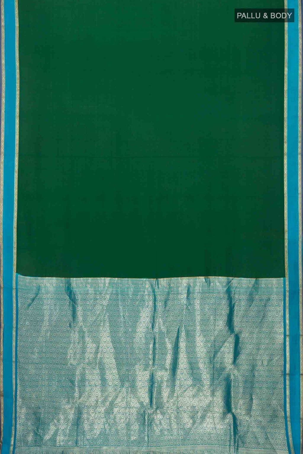Green Mysore Crepe Saree