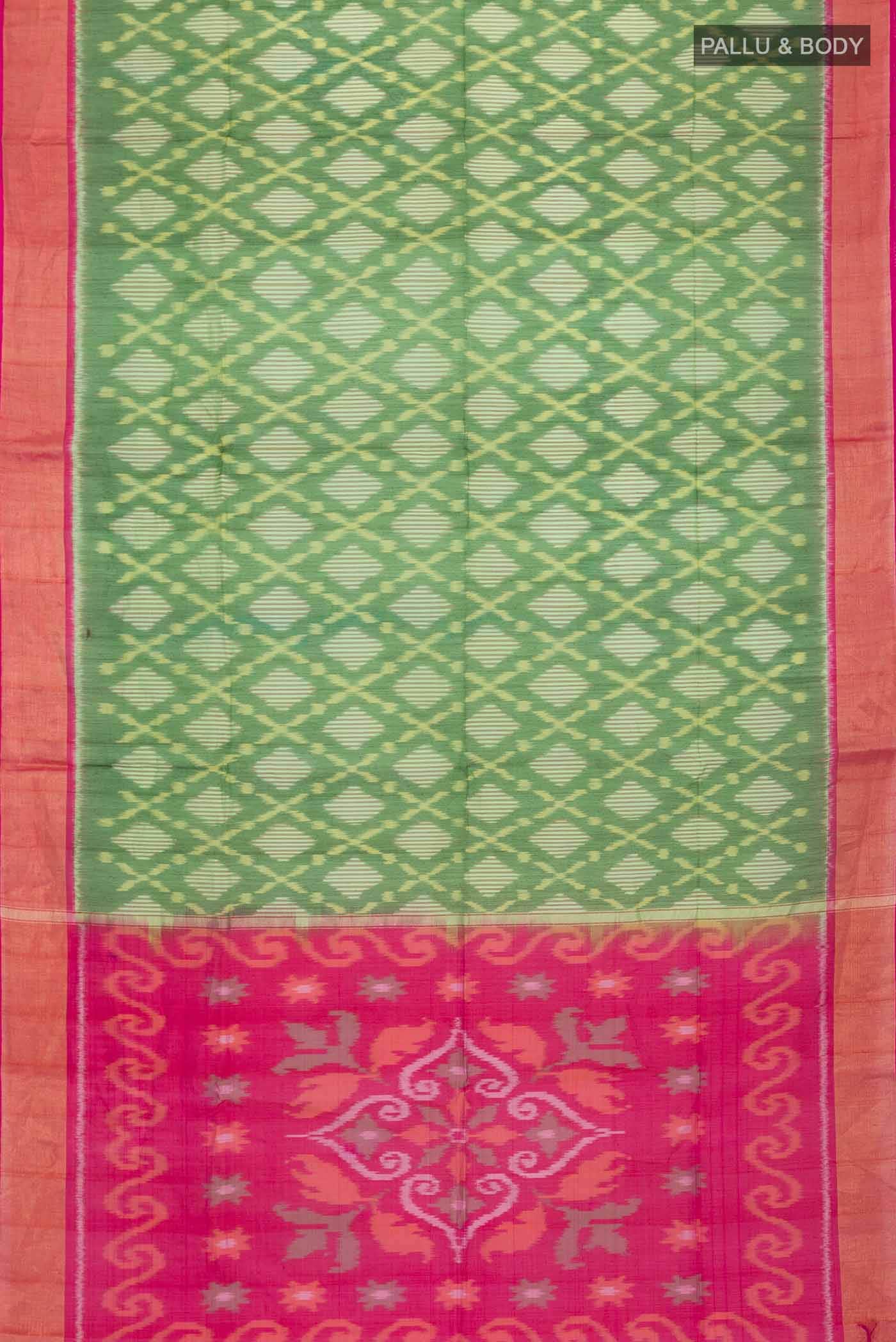 Green Silk Cotton Saree