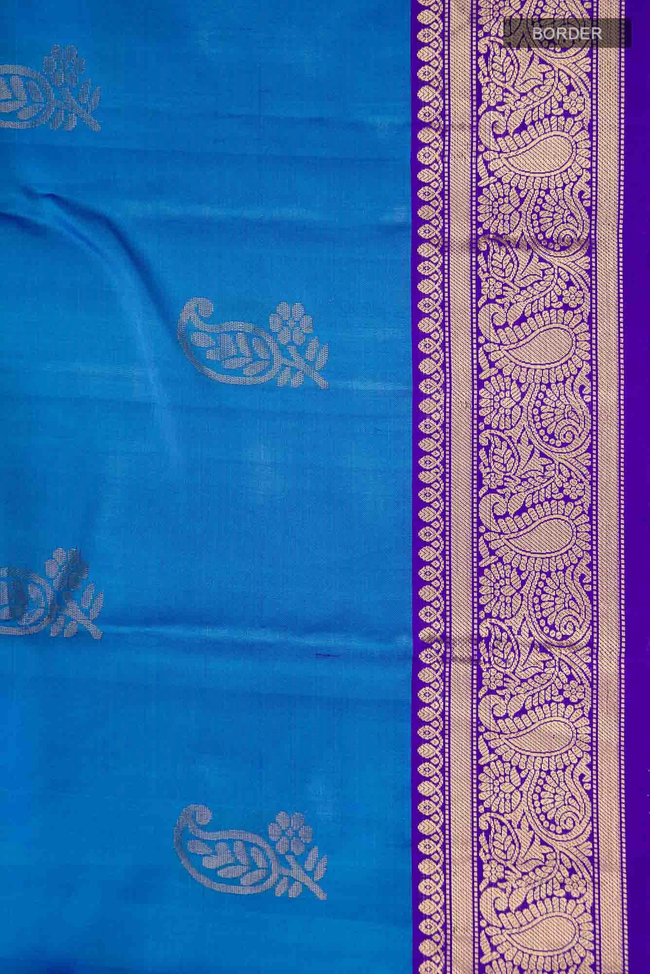 Blue Kanchipuram Silk Saree